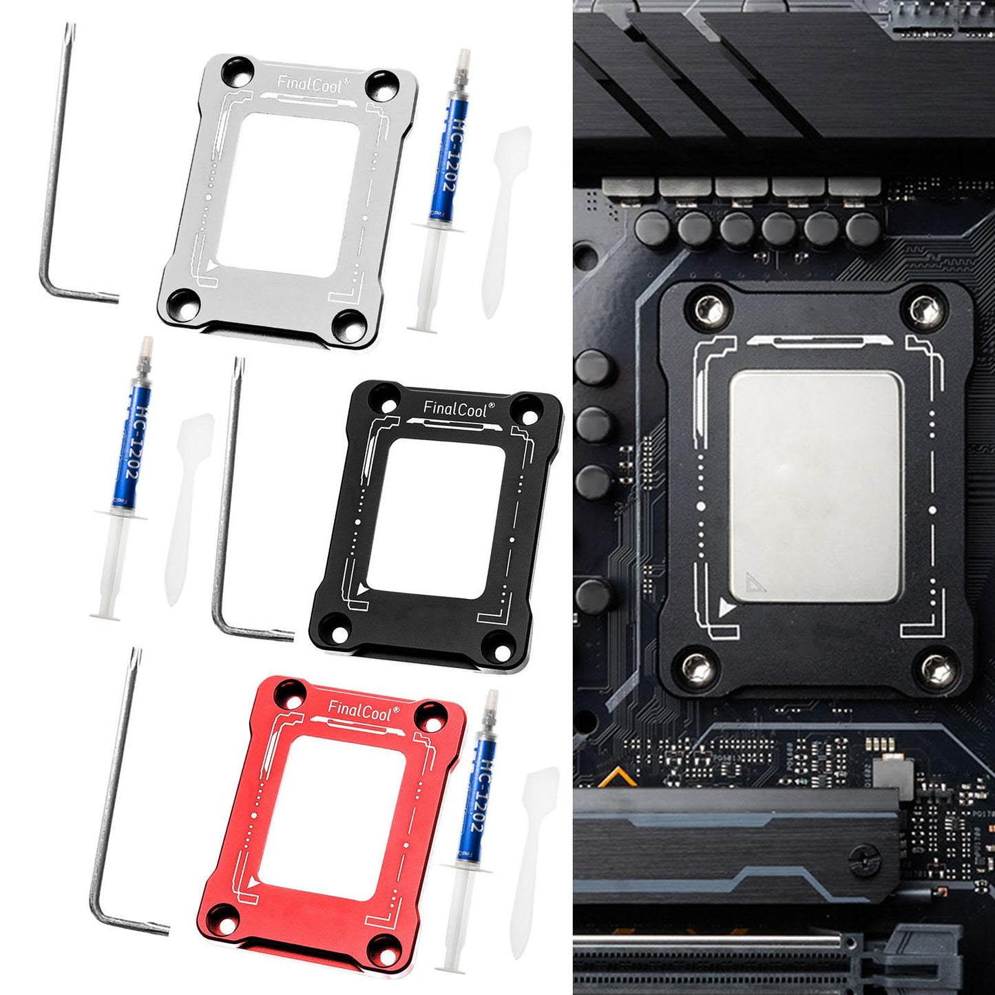 CPU Bending Correction Fixing Buckle Kit for 12 Generation LGA1700 Silver