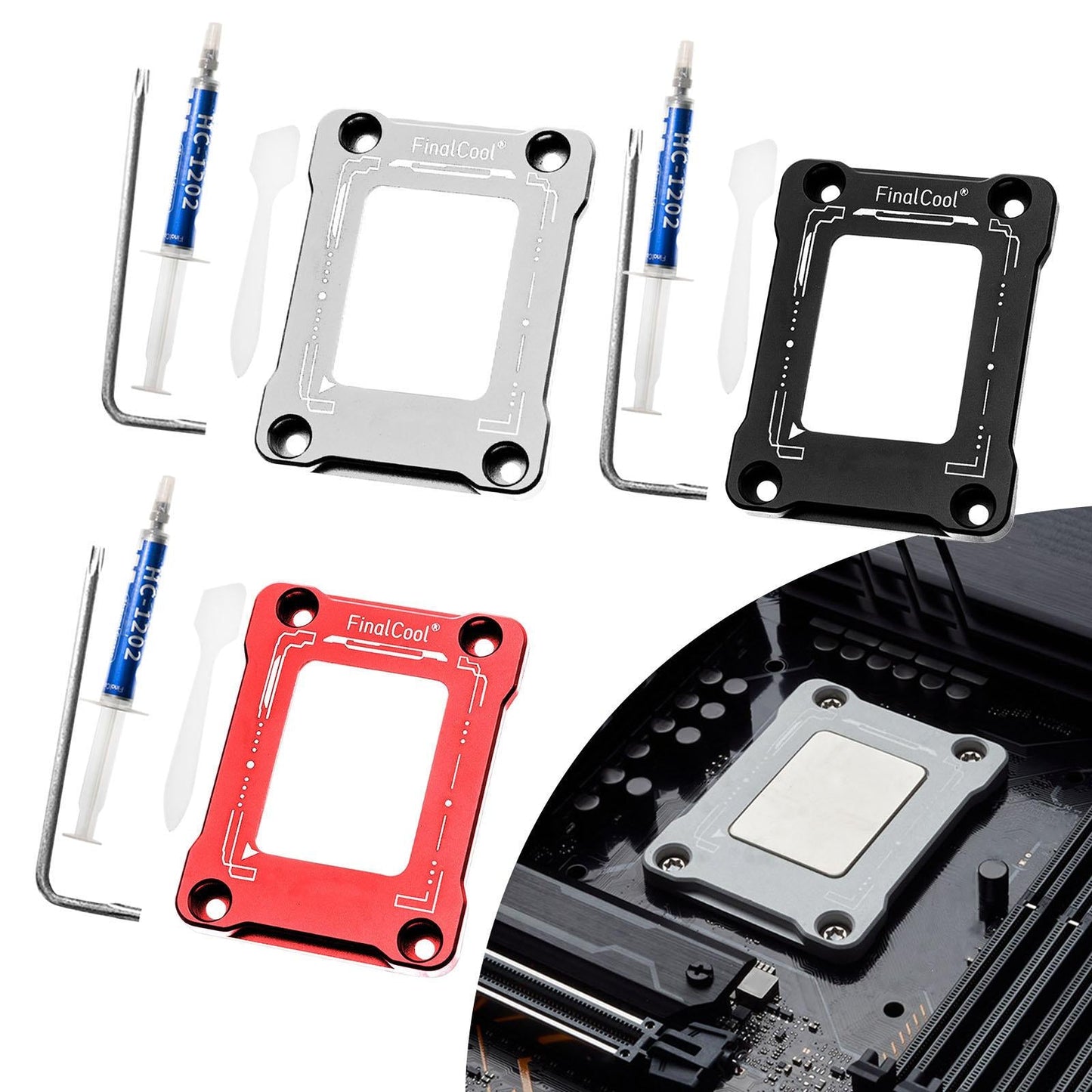 CPU Bending Correction Fixing Buckle Kit for 12 Generation LGA1700 Silver