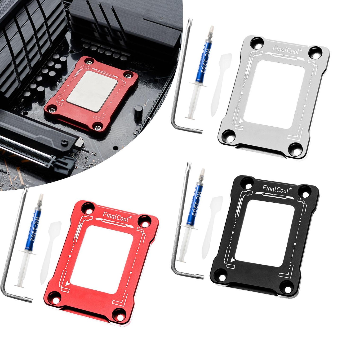 CPU Bending Correction Fixing Buckle Kit for 12 Generation LGA1700 Silver