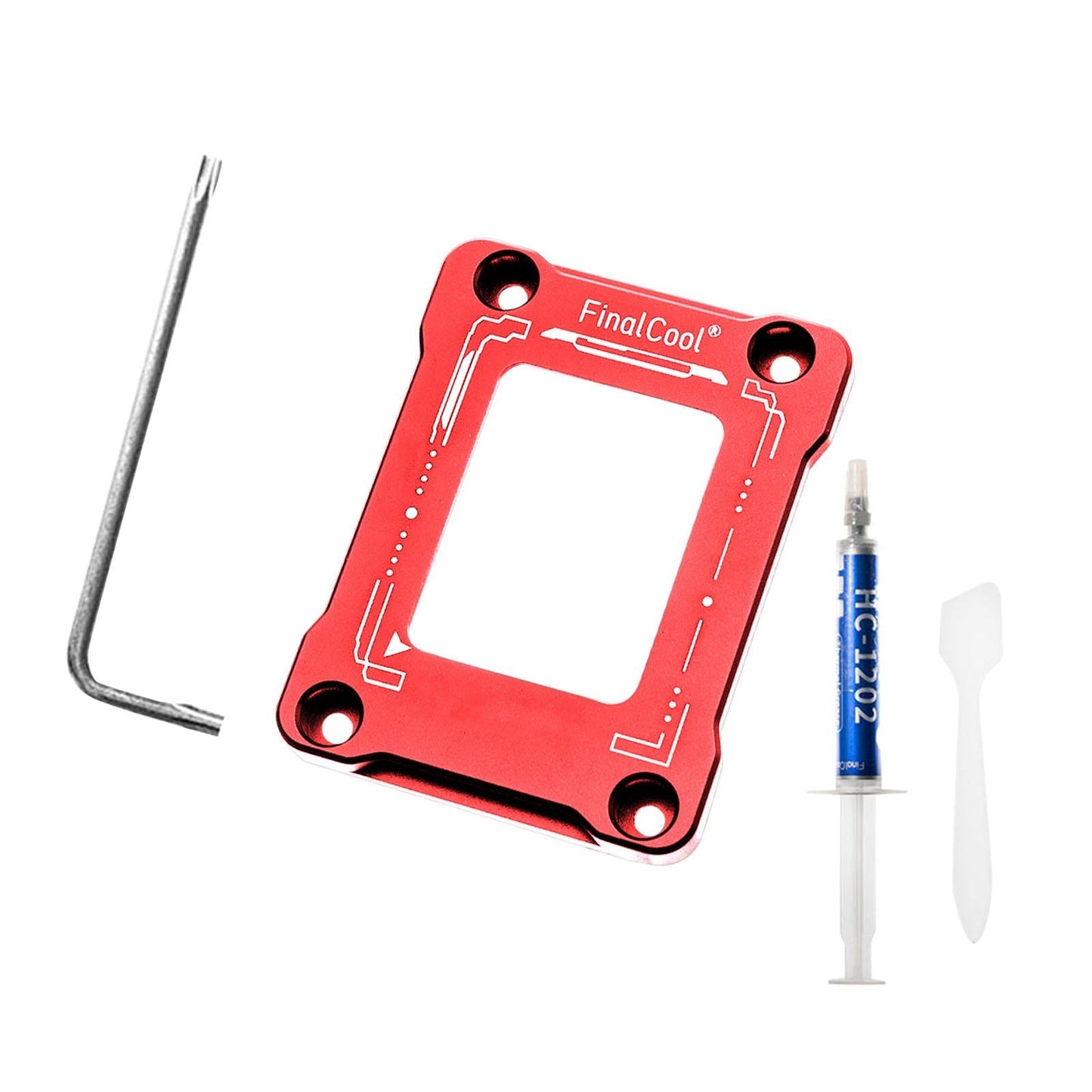 CPU Bending Correction Fixing Buckle Kit for 12 Generation LGA1700 Red