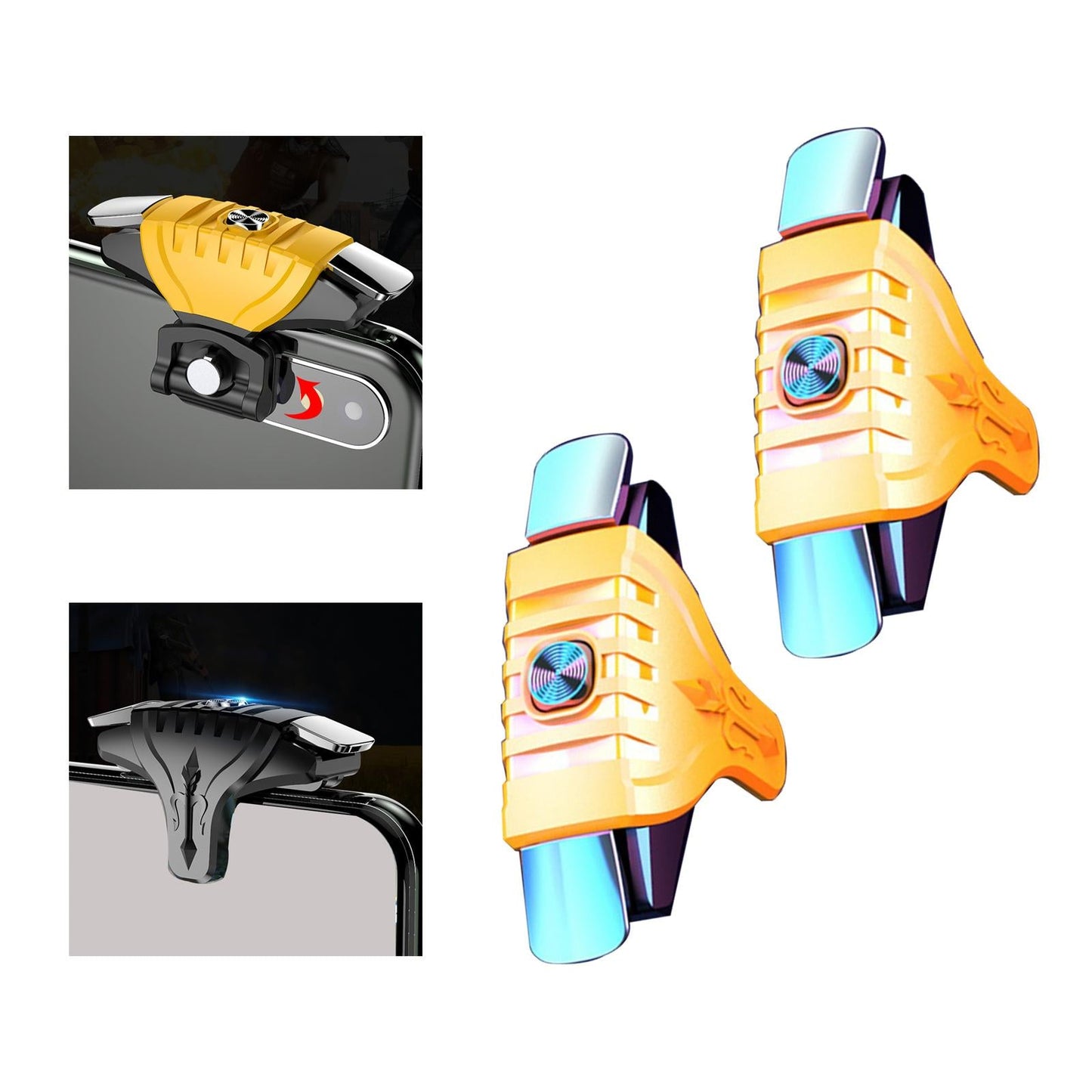 Mobile Games Controller Fire and Aim Buttons Gaming Joysticks Gamepad Grip