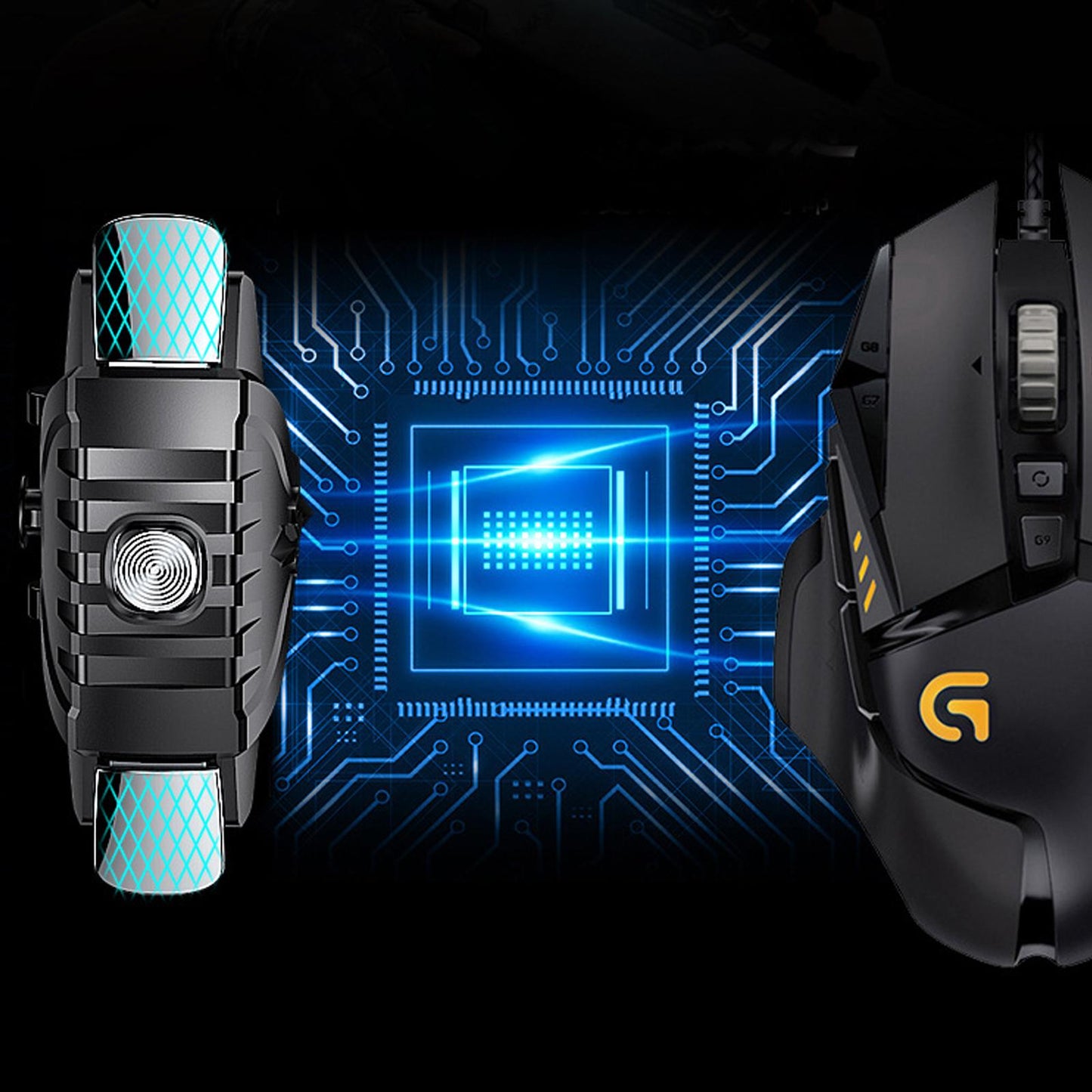 Mobile Games Controller Fire and Aim Buttons Gaming Joysticks Gamepad Grip