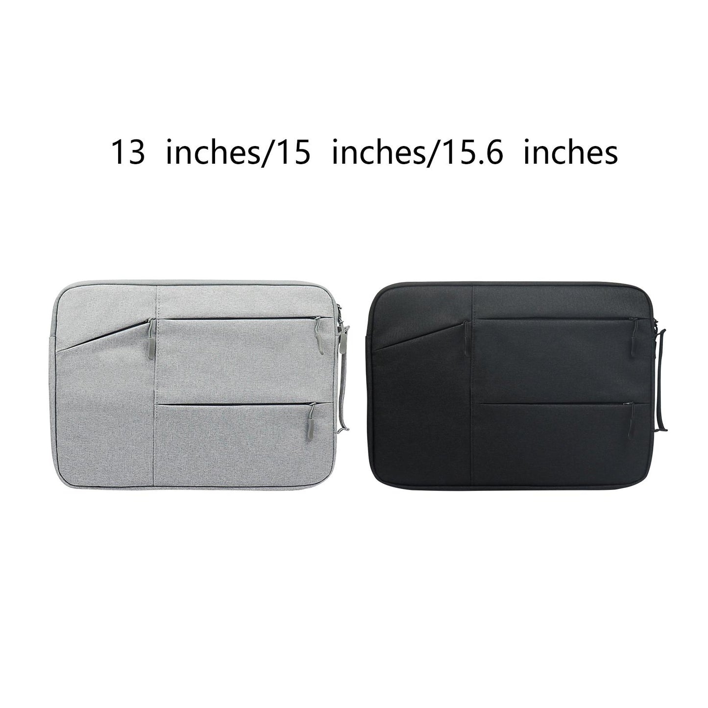 Laptop Sleeve Bag Anti Seismic Multi Functional 6 Mesh Bags for Men Notebook grey355mmX250mmX20mm