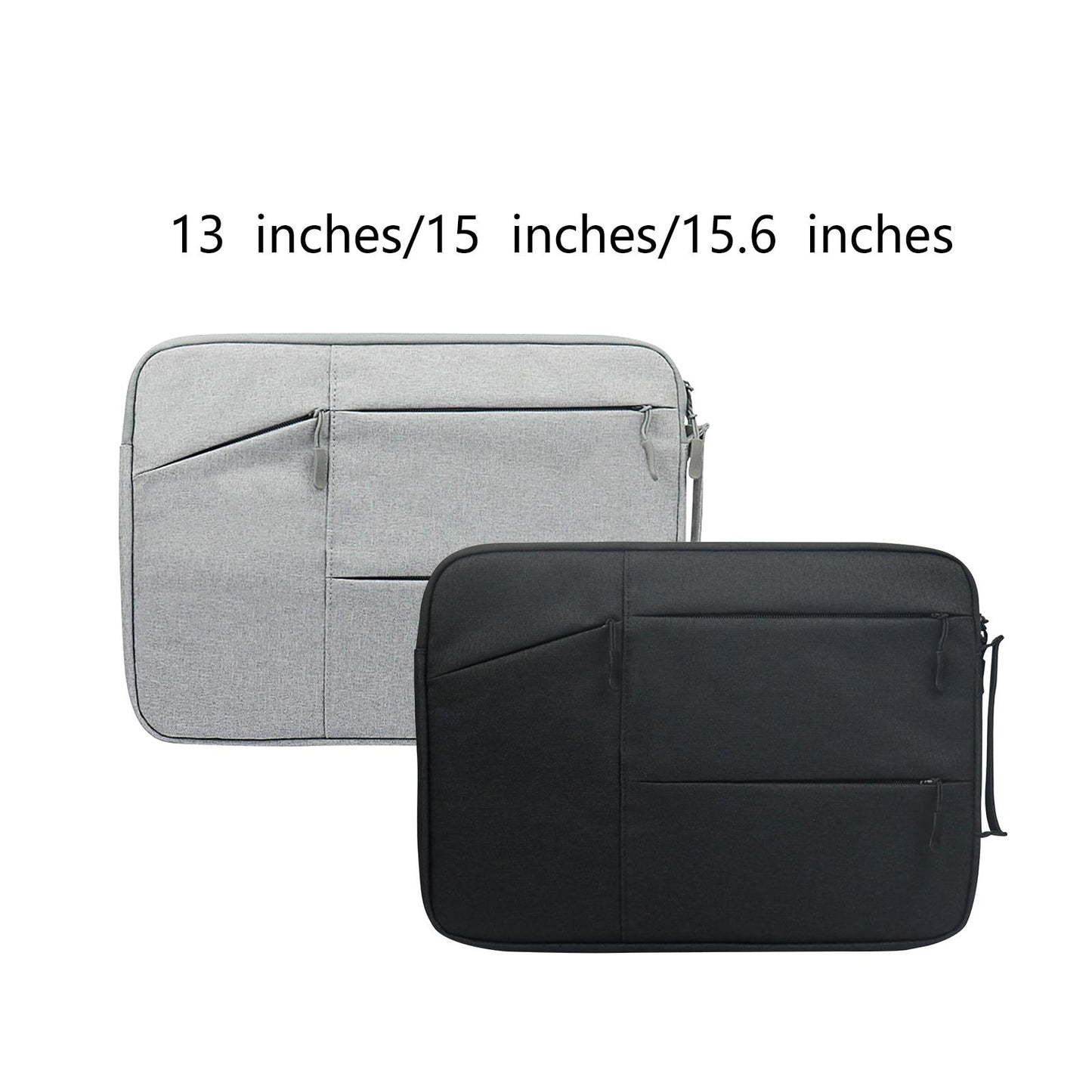 Laptop Sleeve Bag Anti Seismic Multi Functional 6 Mesh Bags for Men Notebook grey355mmX250mmX20mm
