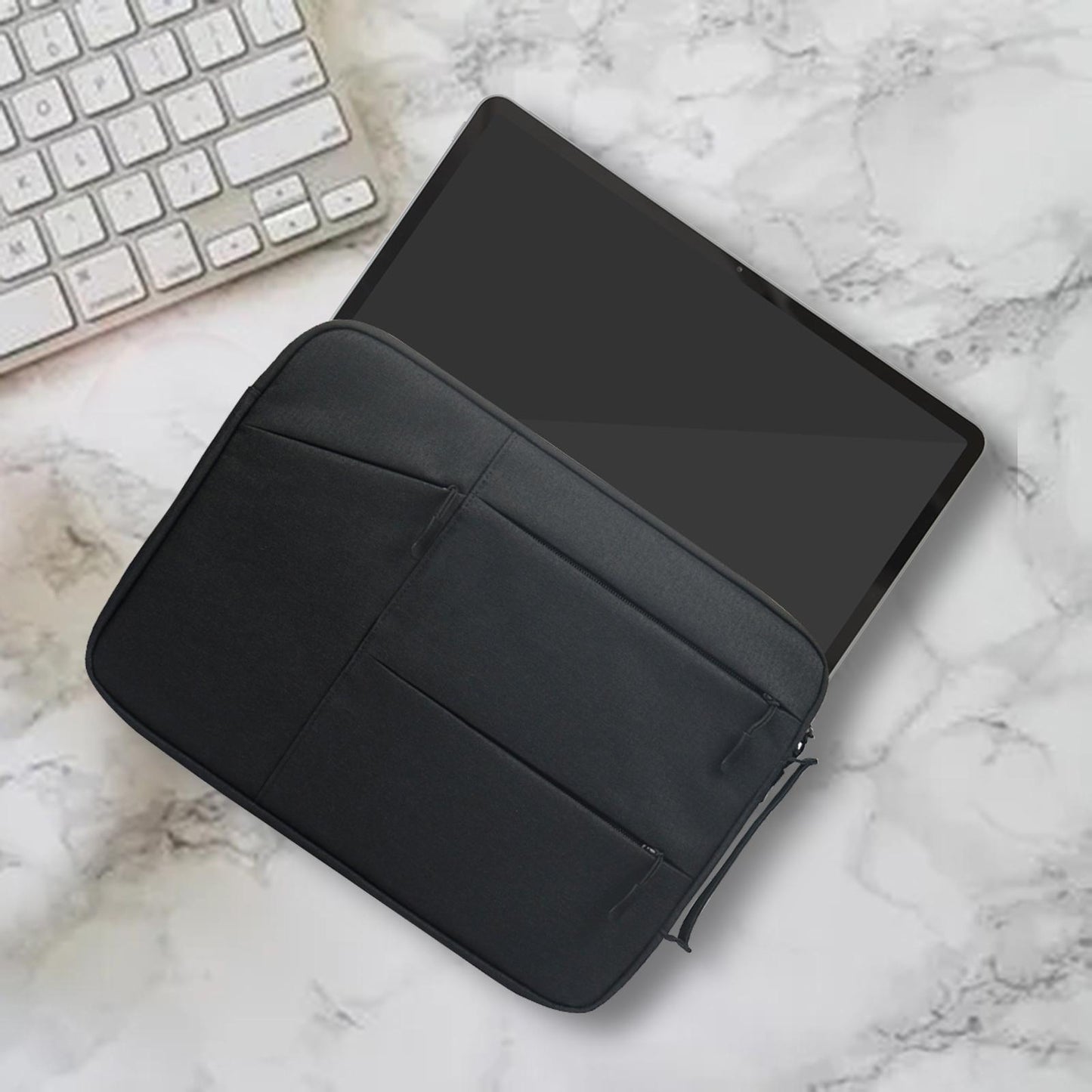 Laptop Sleeve Bag Anti Seismic Multi Functional 6 Mesh Bags for Men Notebook dark370mmX265mmX20mm