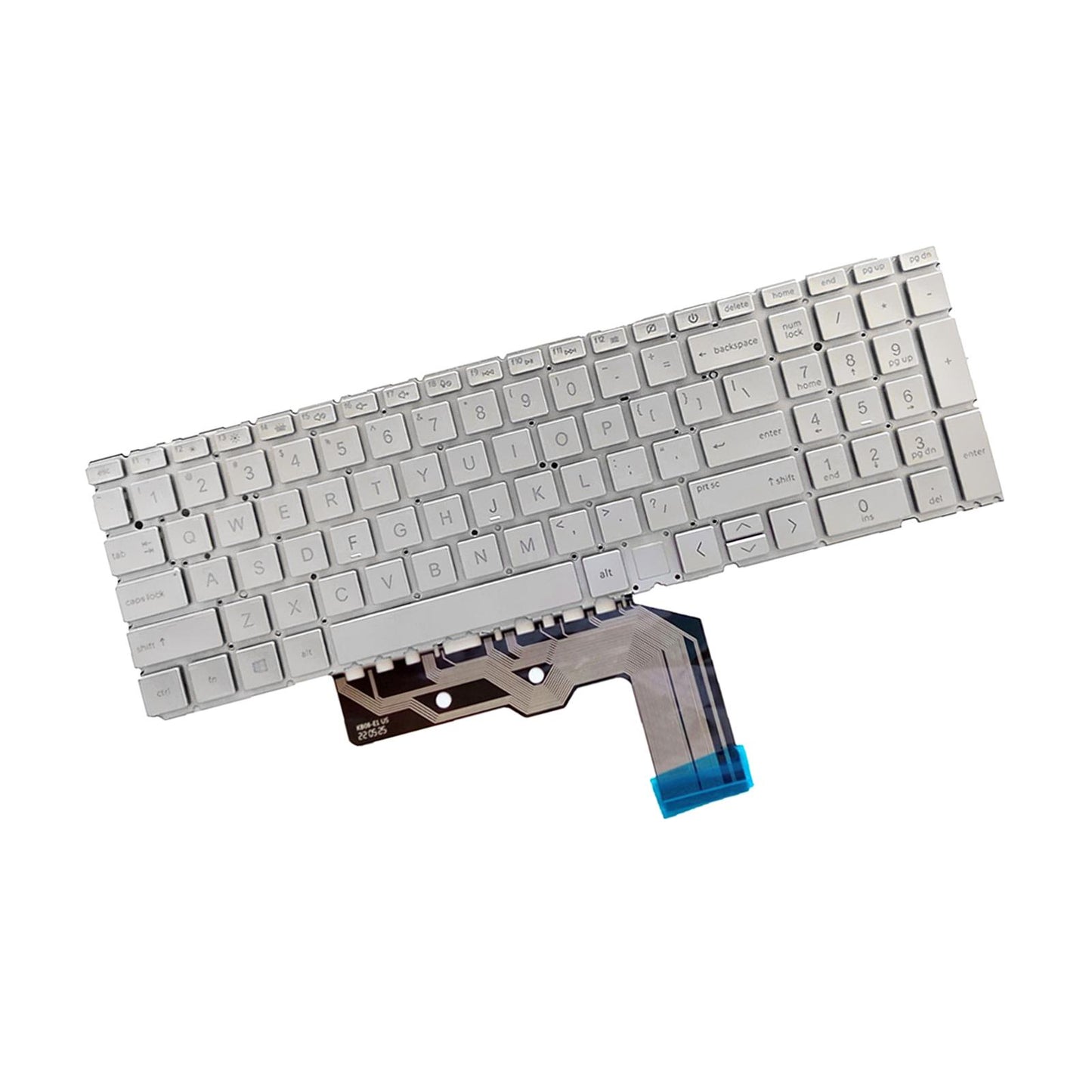 US Layout Laptop Keyboard for HP 15M 15-Ed Tpn-C149 Silver withBacklight
