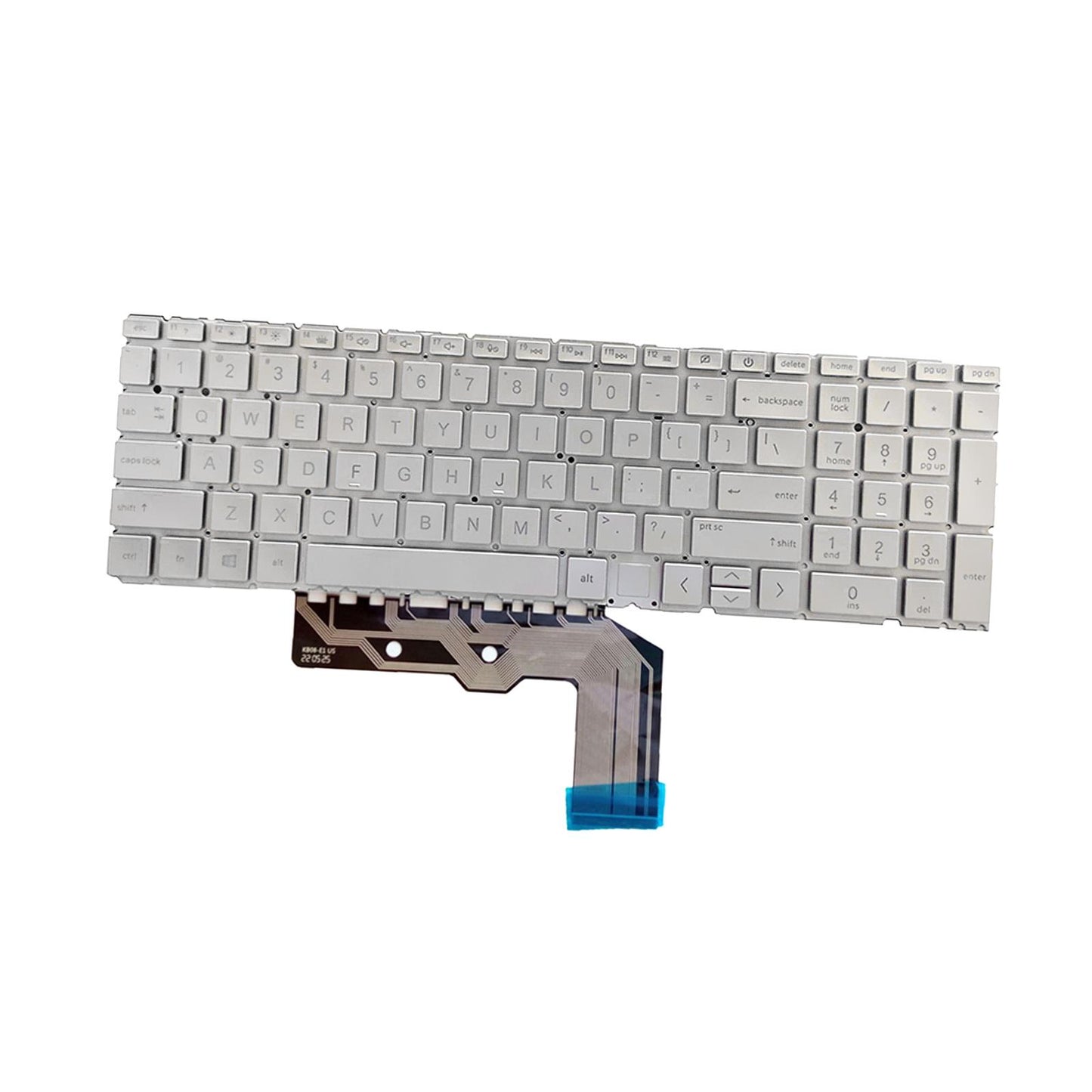 US Layout Laptop Keyboard for HP 15M 15-Ed Tpn-C149 Silver withBacklight