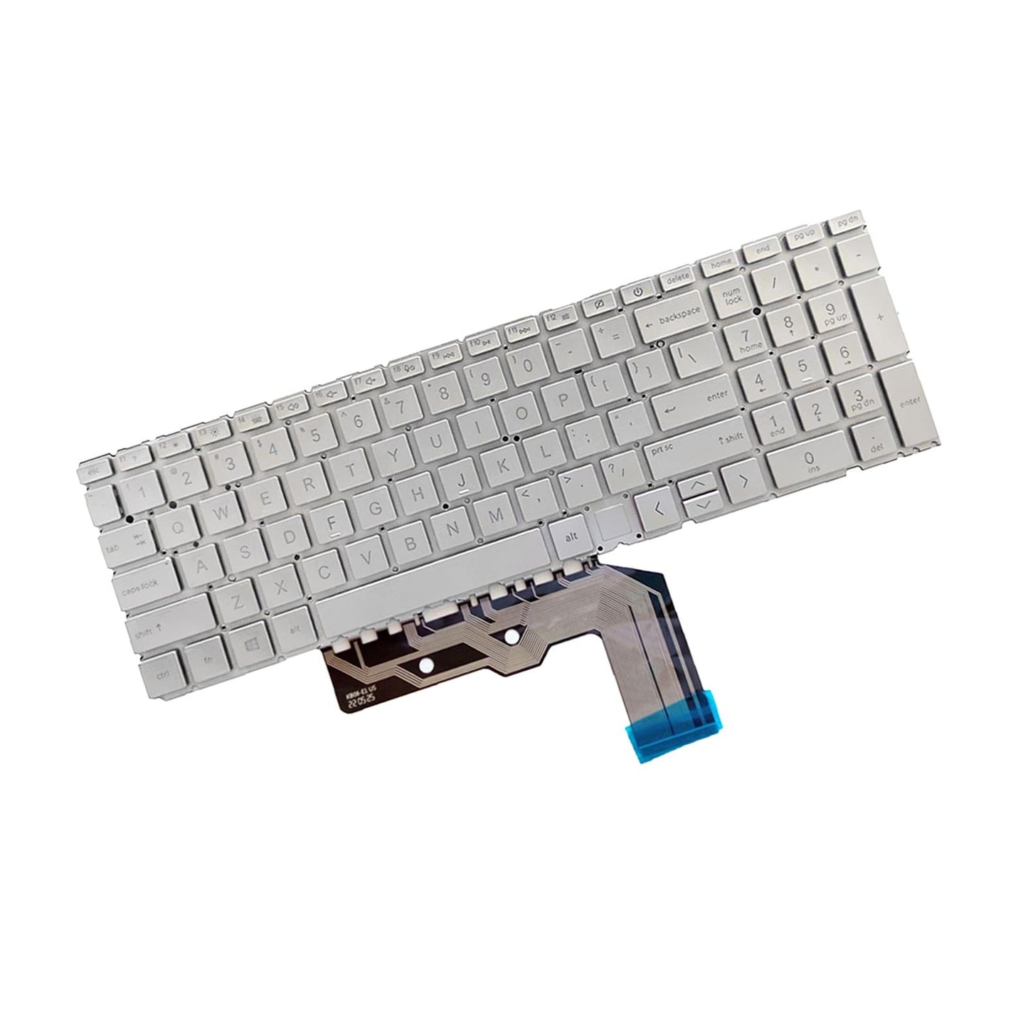 US Layout Laptop Keyboard for HP 15M 15-Ed Tpn-C149 Silver withBacklight