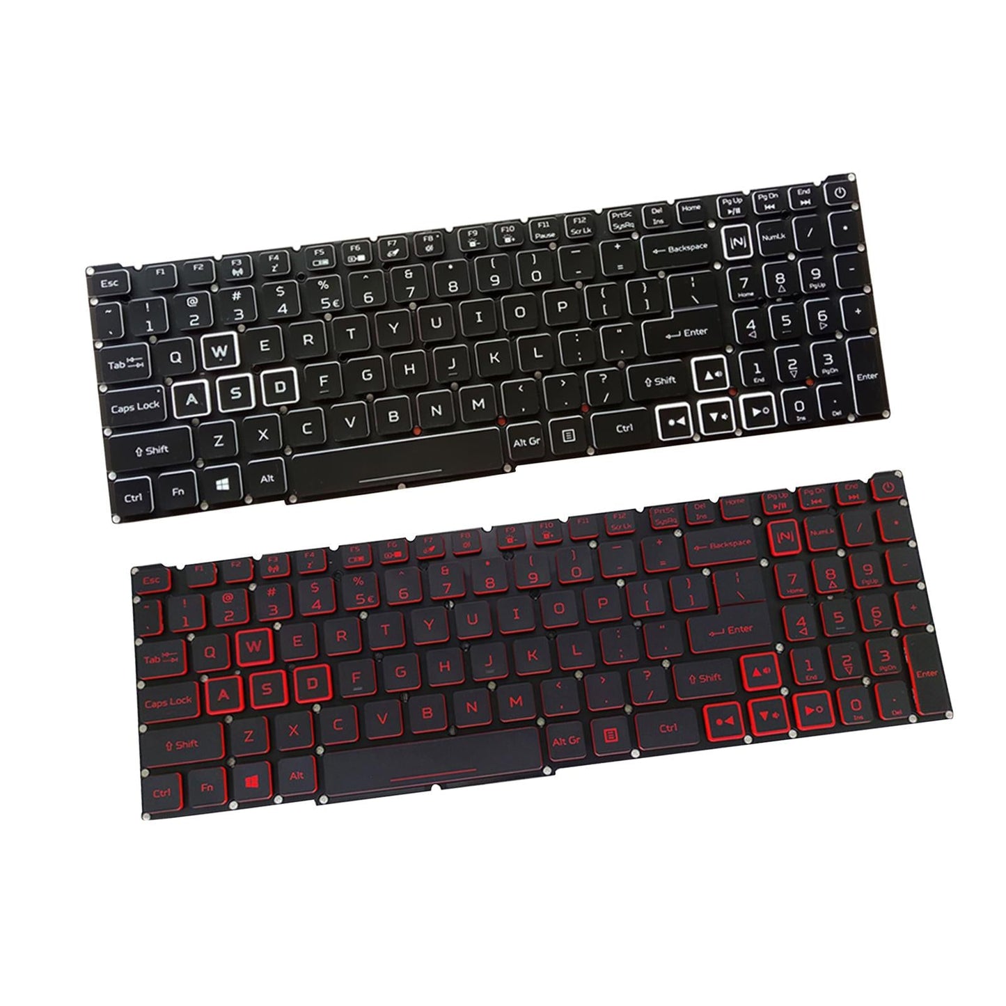 Laptop Replacement Keyboard with Backlight US for 300 PH315-52 54 White