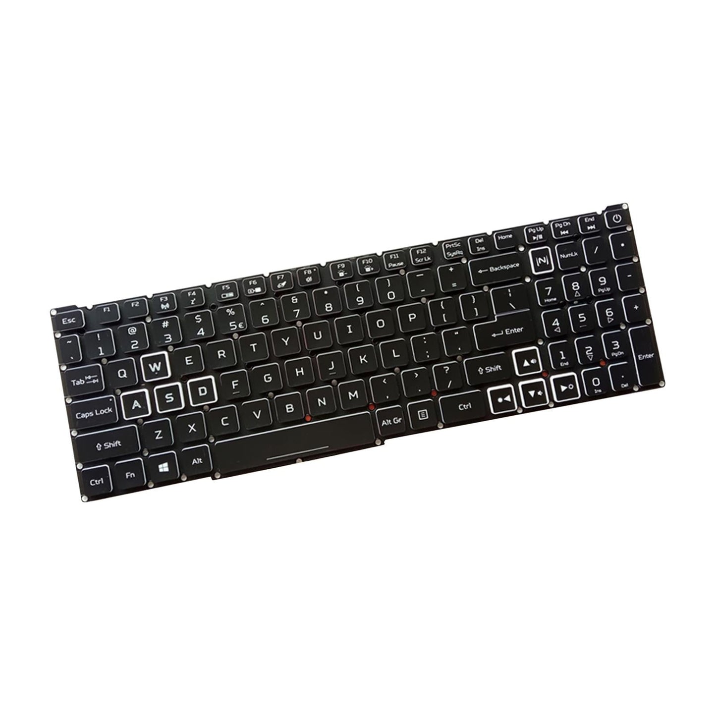 Laptop Replacement Keyboard with Backlight US for 300 PH315-52 54 White