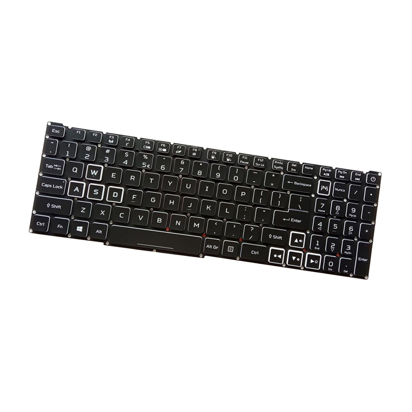Laptop Replacement Keyboard with Backlight US for 300 PH315-52 54 White