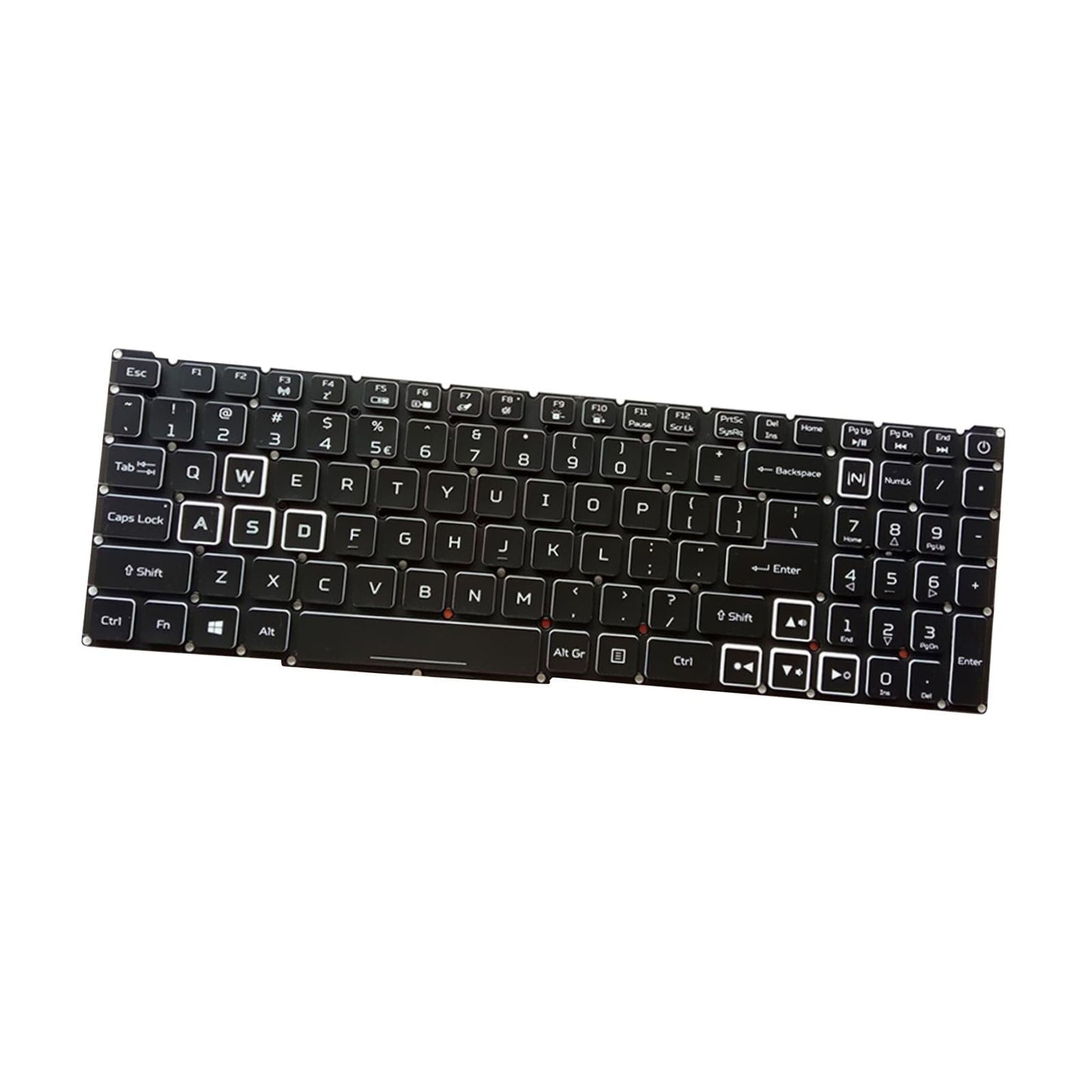Laptop Replacement Keyboard with Backlight US for 300 PH315-52 54 White