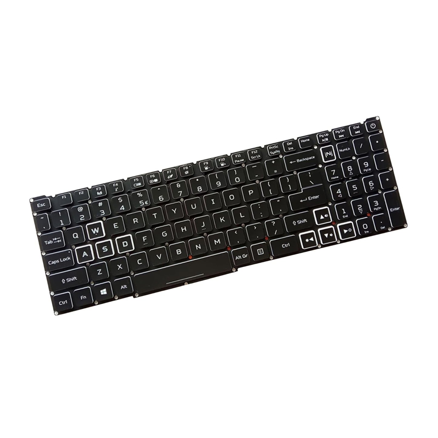 Laptop Replacement Keyboard with Backlight US for 300 PH315-52 54 White