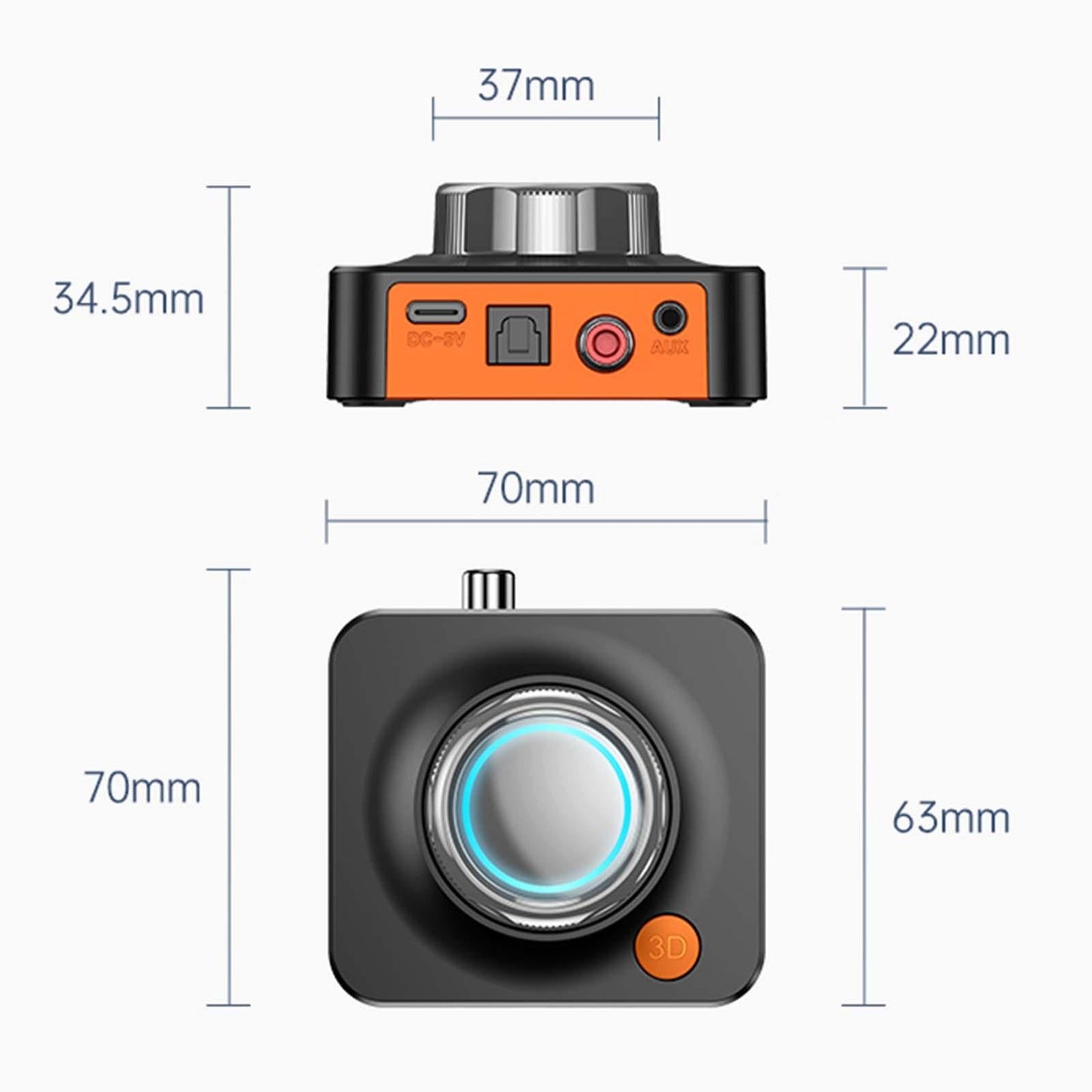 Audio Receiver Portable for Wired Headphones TV