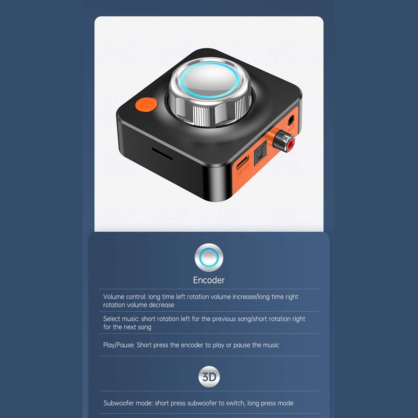 Audio Receiver Portable for Wired Headphones TV