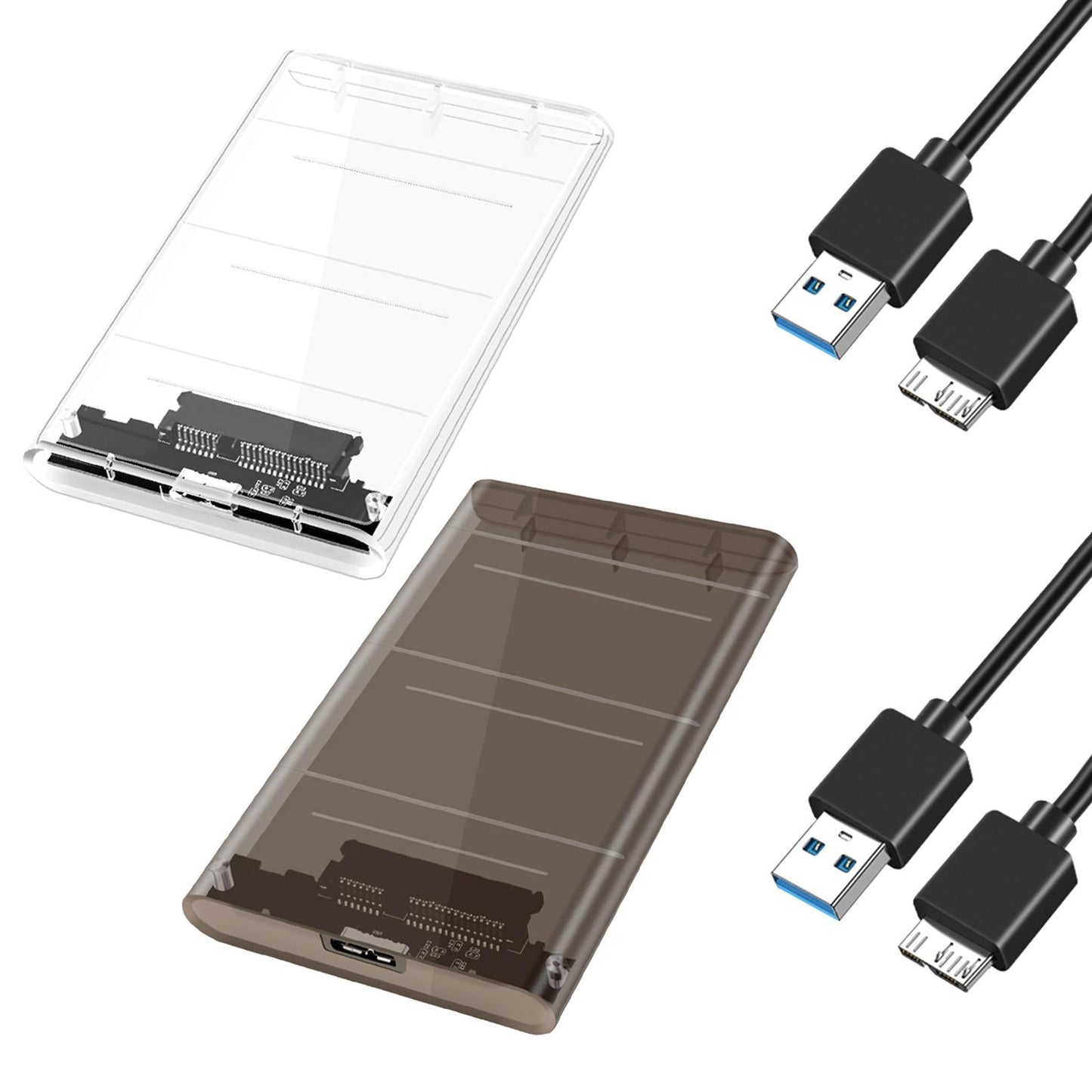 2.5inch External Hard Drive Enclosure SSD Enclosure 5Gbps SATA to USB 3.1 Clear