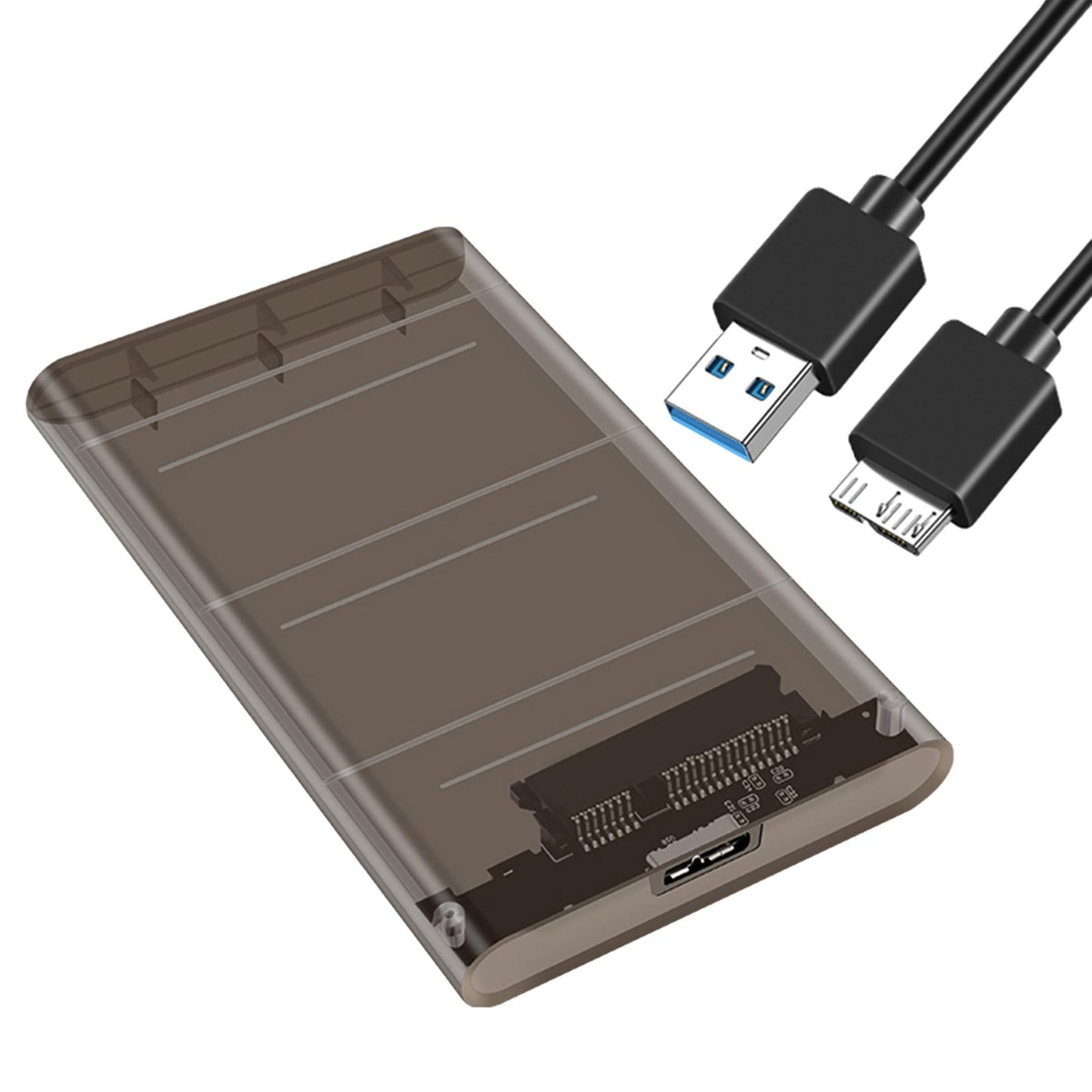 2.5inch External Hard Drive Enclosure SSD Enclosure 5Gbps SATA to USB 3.1 Brown