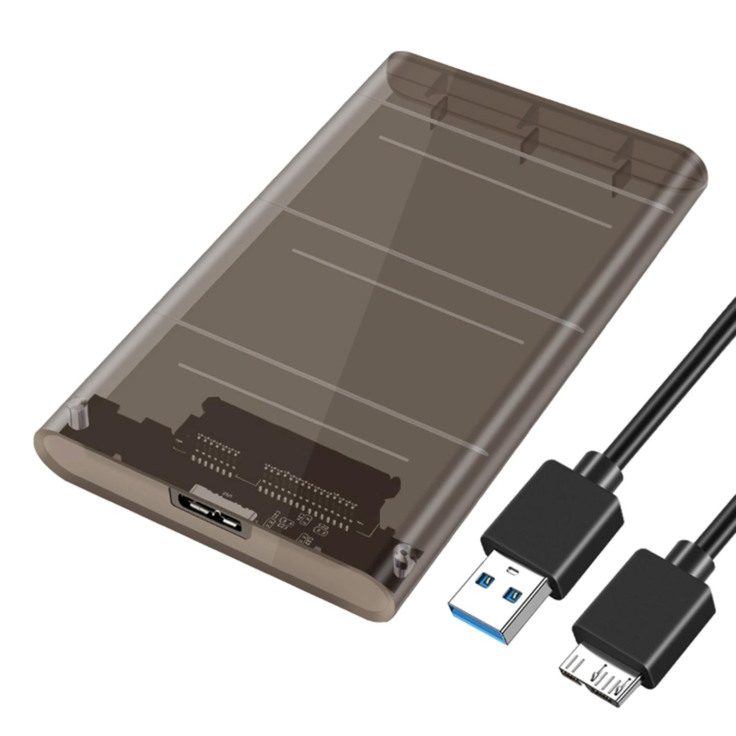 2.5inch External Hard Drive Enclosure SSD Enclosure 5Gbps SATA to USB 3.1 Brown