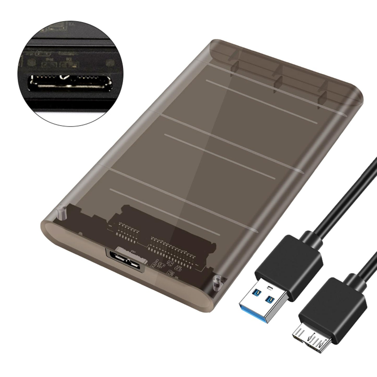2.5inch External Hard Drive Enclosure SSD Enclosure 5Gbps SATA to USB 3.1 Brown