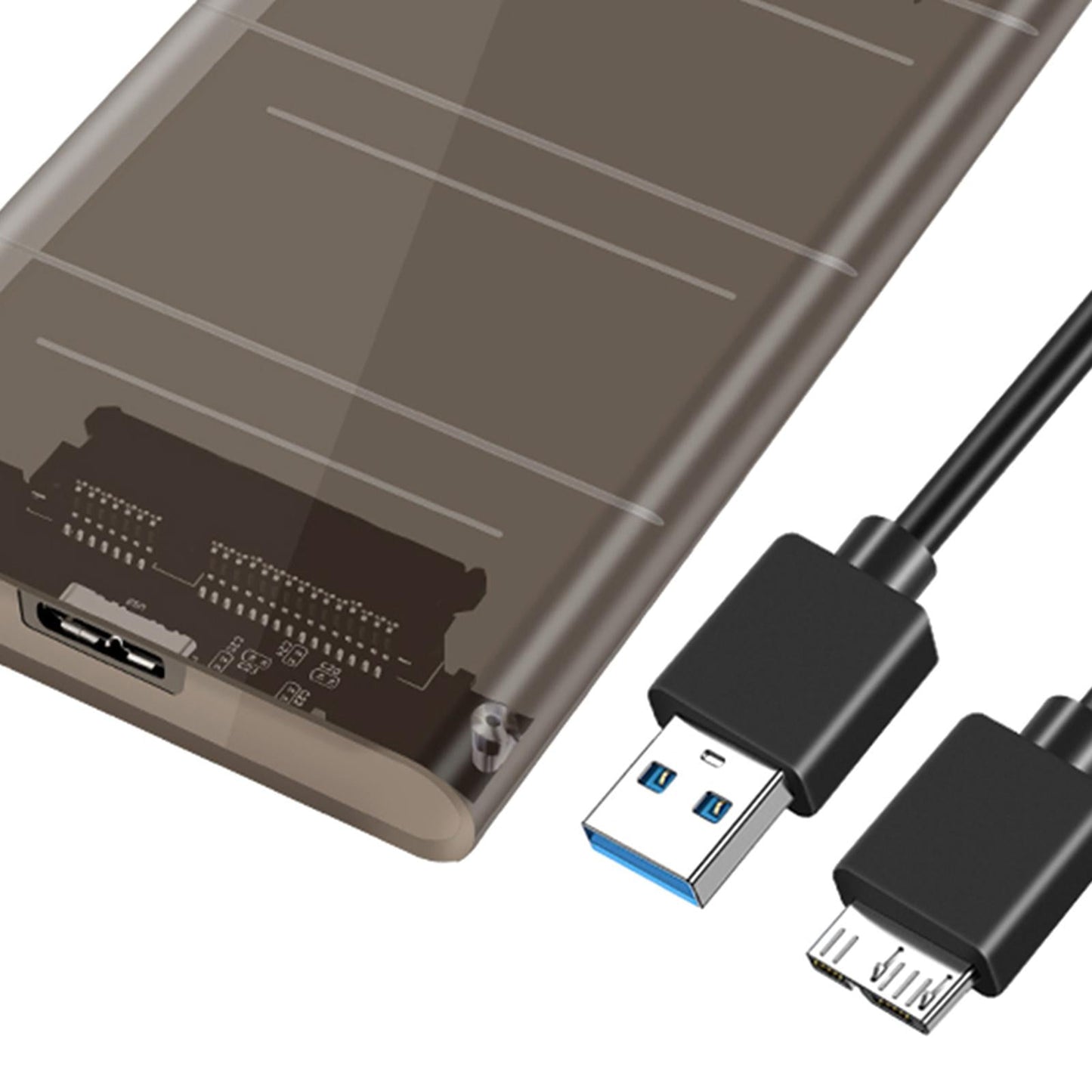 2.5inch External Hard Drive Enclosure SSD Enclosure 5Gbps SATA to USB 3.1 Brown