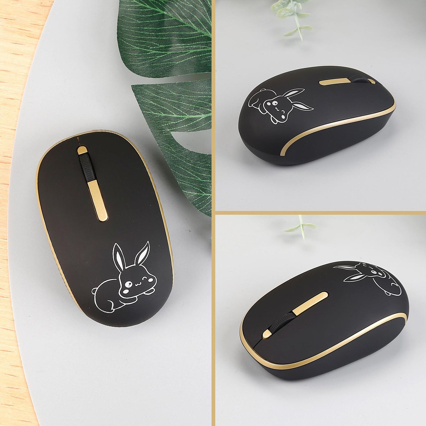 2.4G Wireless Mouse with usb and Type C Receivers for Notebook PC Laptop