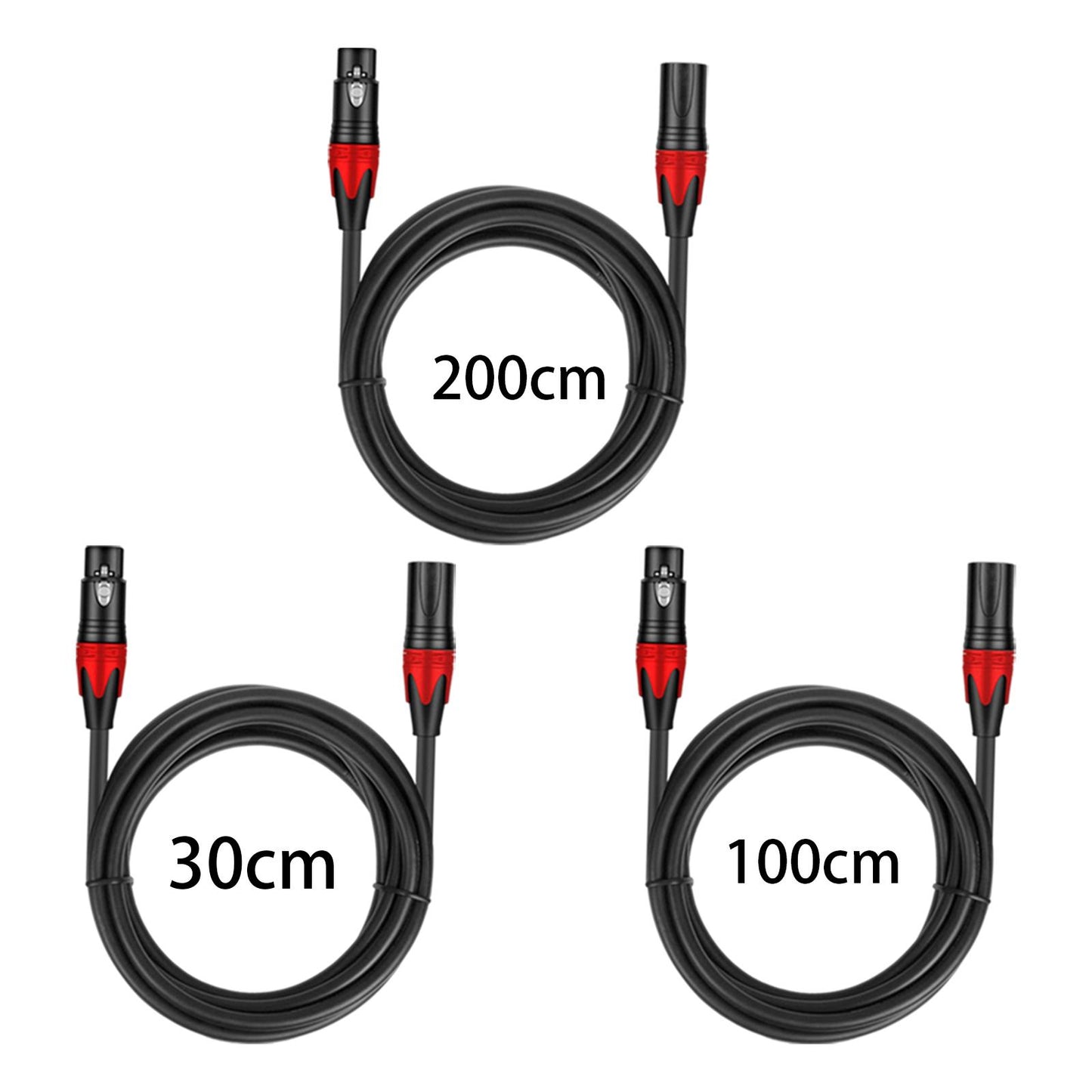 XLR Microphone Cable Audio Cable XLR Cable for PA Systems Mixers Speakers 0.3m