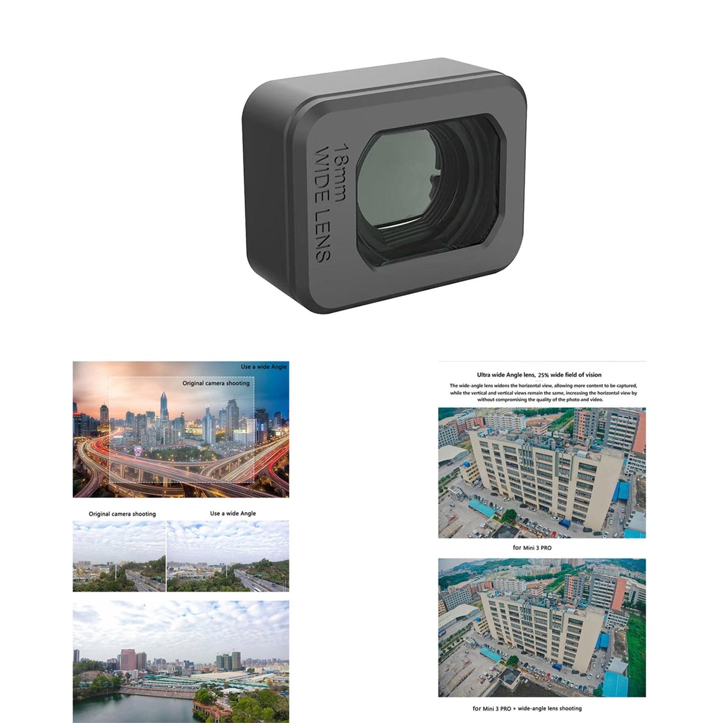 HD Wide Angle Lens External Corrosion Resistance Coating for 3 Pro