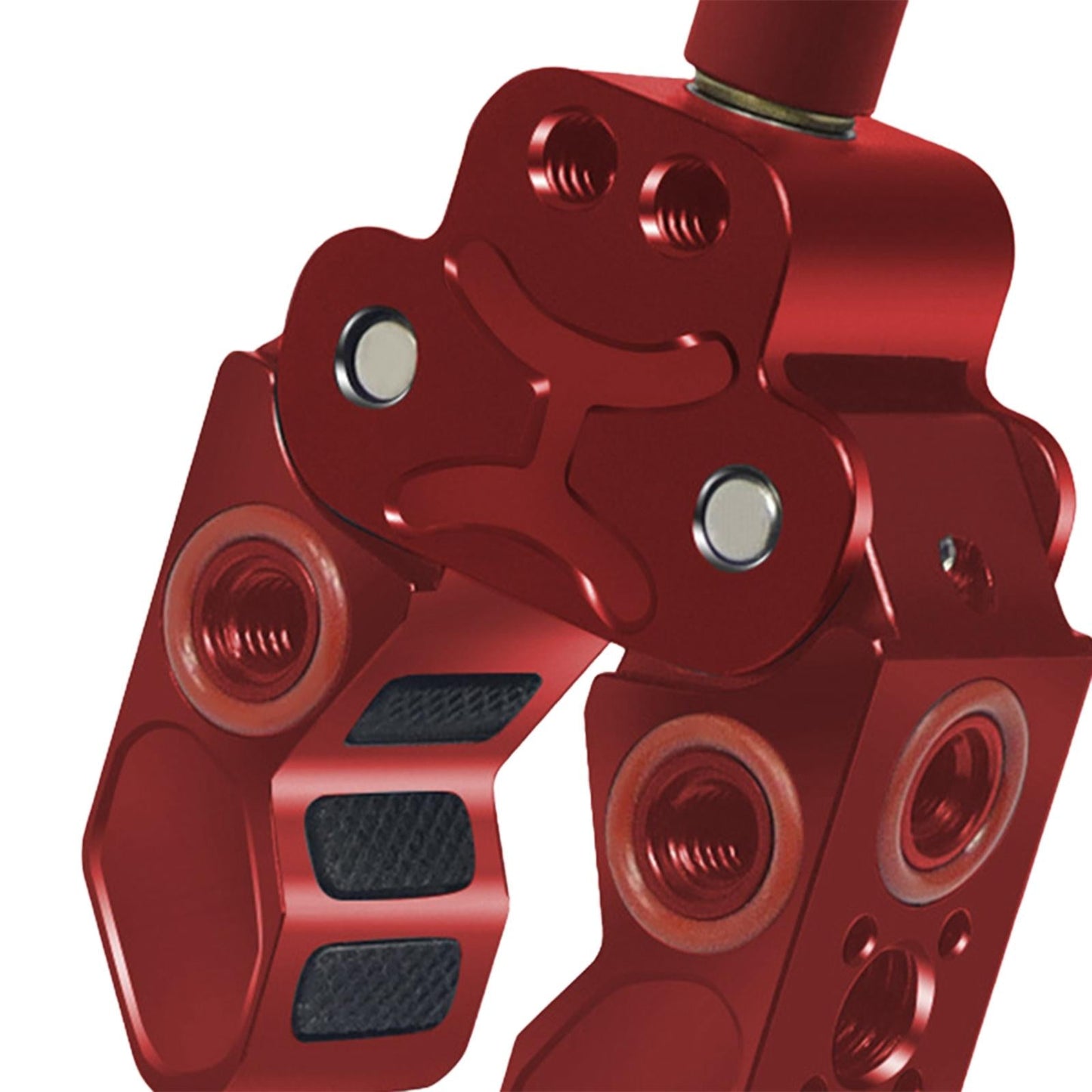 Claw Clamp with 1/4inch Thread Holes 3/8inch Locating Pin for Camera Tripod Red