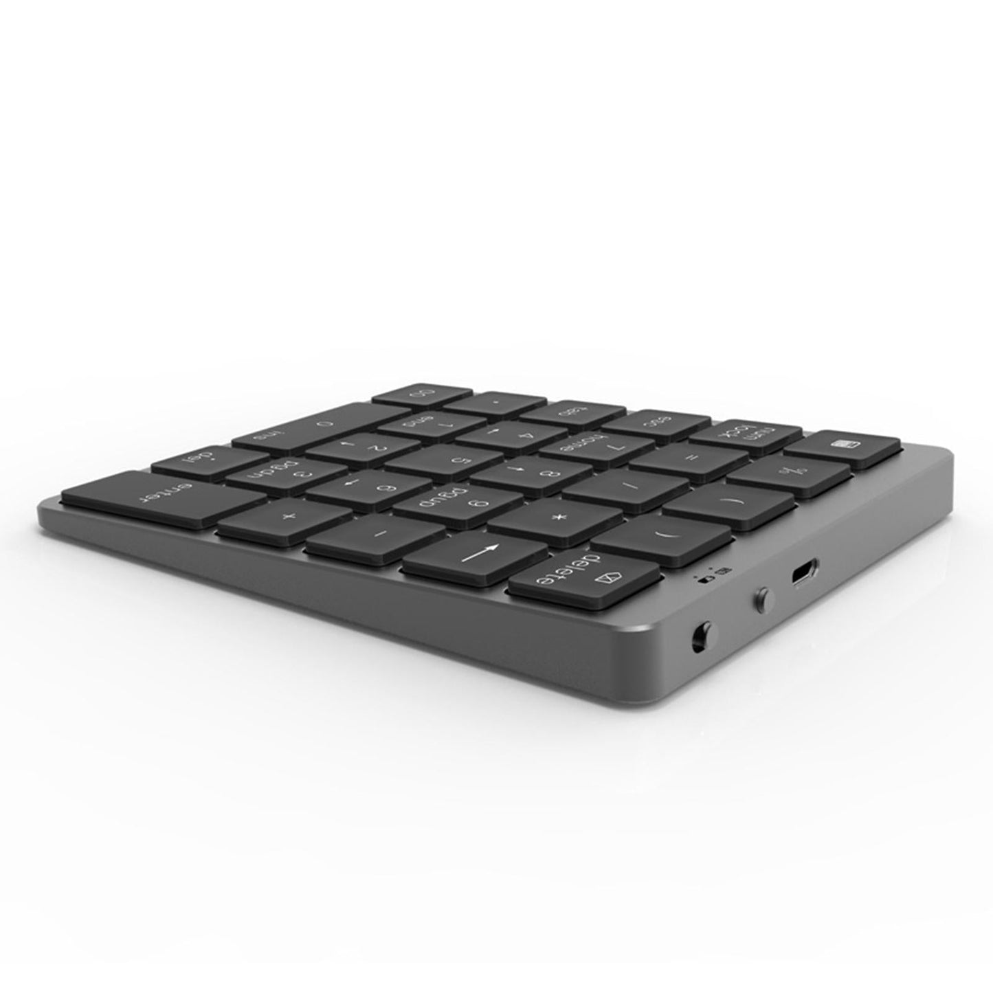 Numeric Keypad Rechargeable with USB Hub for Desktop Notebook Silver