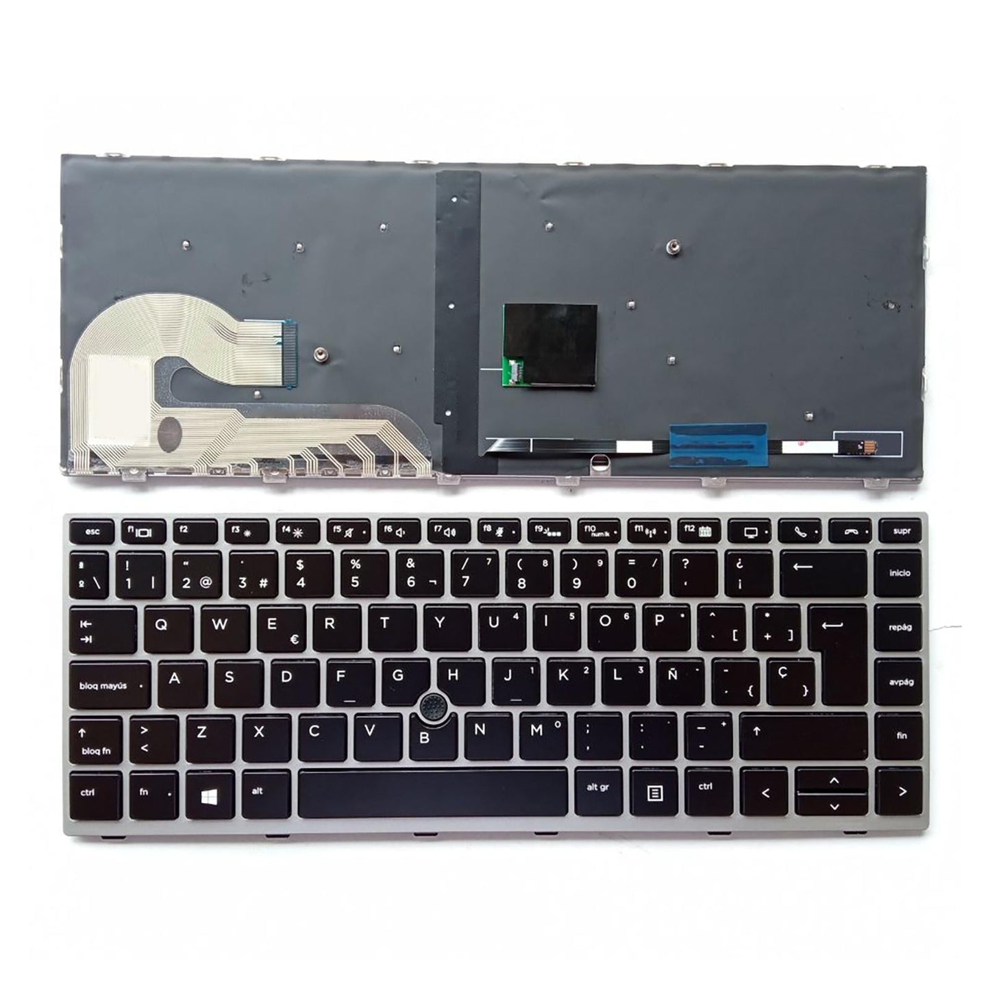Laptop Keyboard with Pointer for Elitebook 745 G5 840 G6 846 Spanish