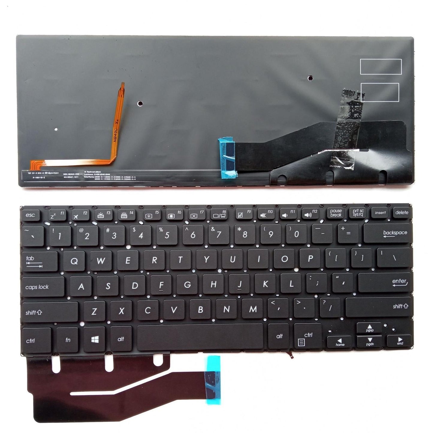 Laptop Keyboard Black English US with Backlit for TP410 TP410UA TP401CA