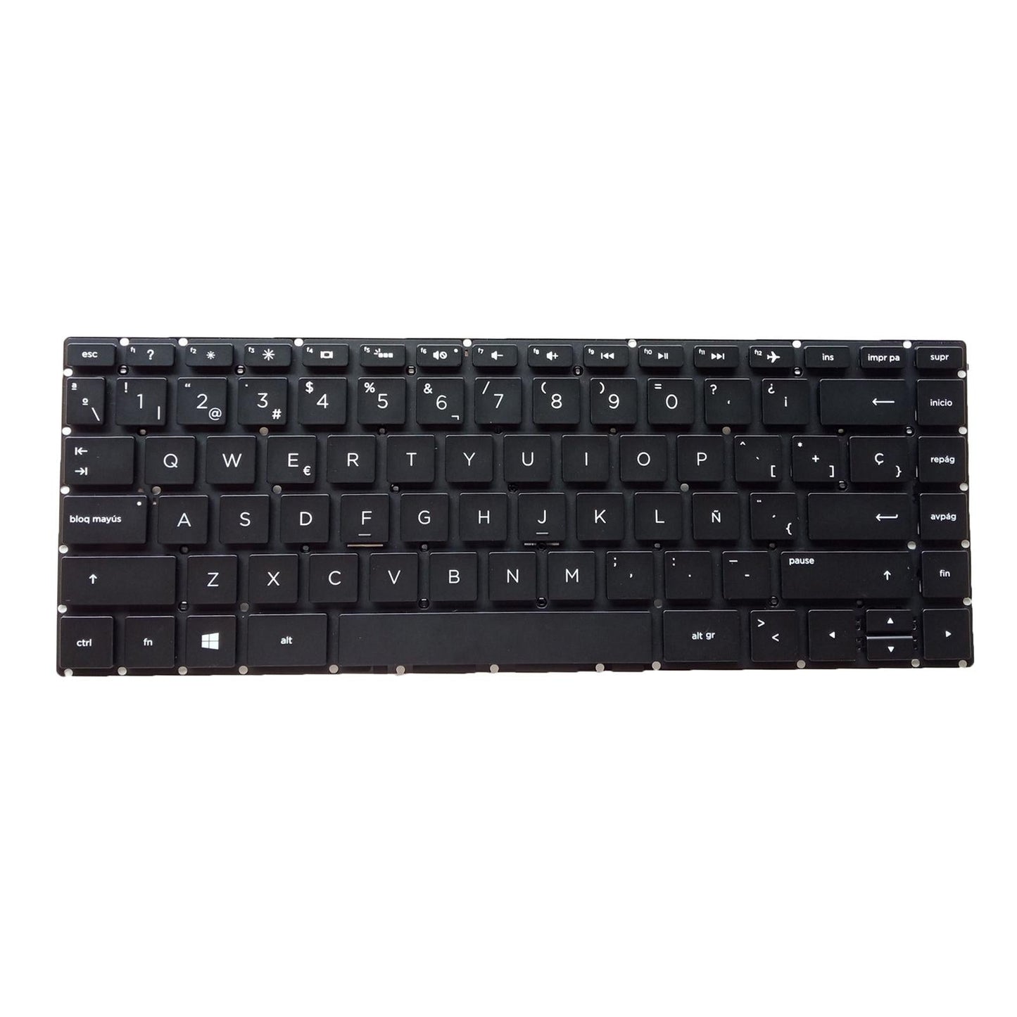Laptop Keyboard Replacement Spanish for 14-Bk Tpn-W125 Black with Backlight