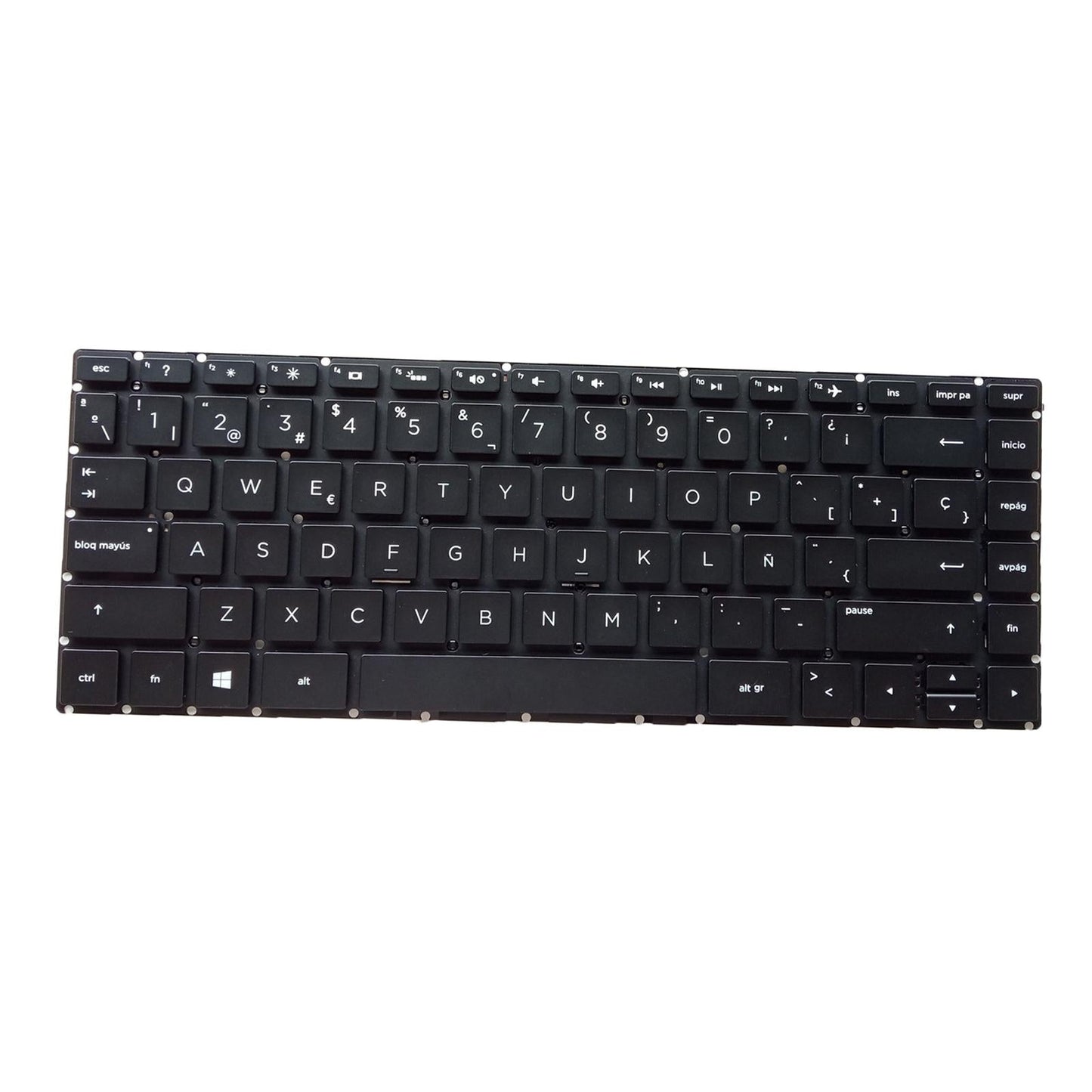 Laptop Keyboard Replacement Spanish for 14-Bk Tpn-W125 Black with Backlight