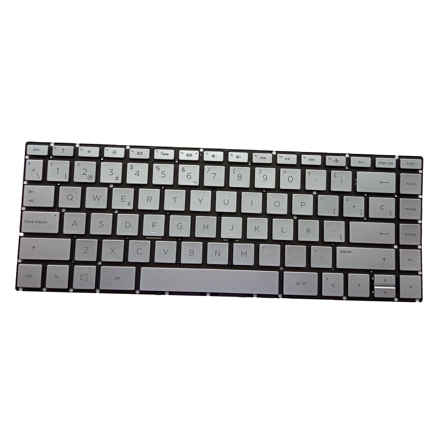 Laptop Keyboard Replacement Spanish for 14-Bk Tpn-W125 Silver Backlight