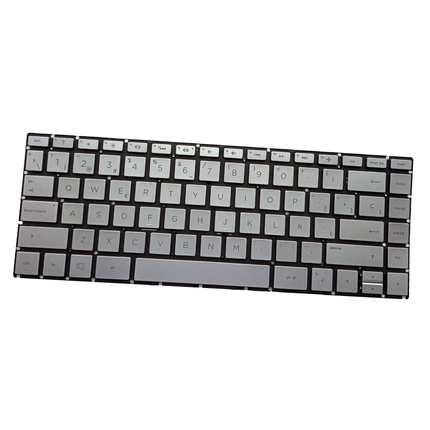 Laptop Keyboard Replacement Spanish for 14-Bk Tpn-W125 Silver Backlight