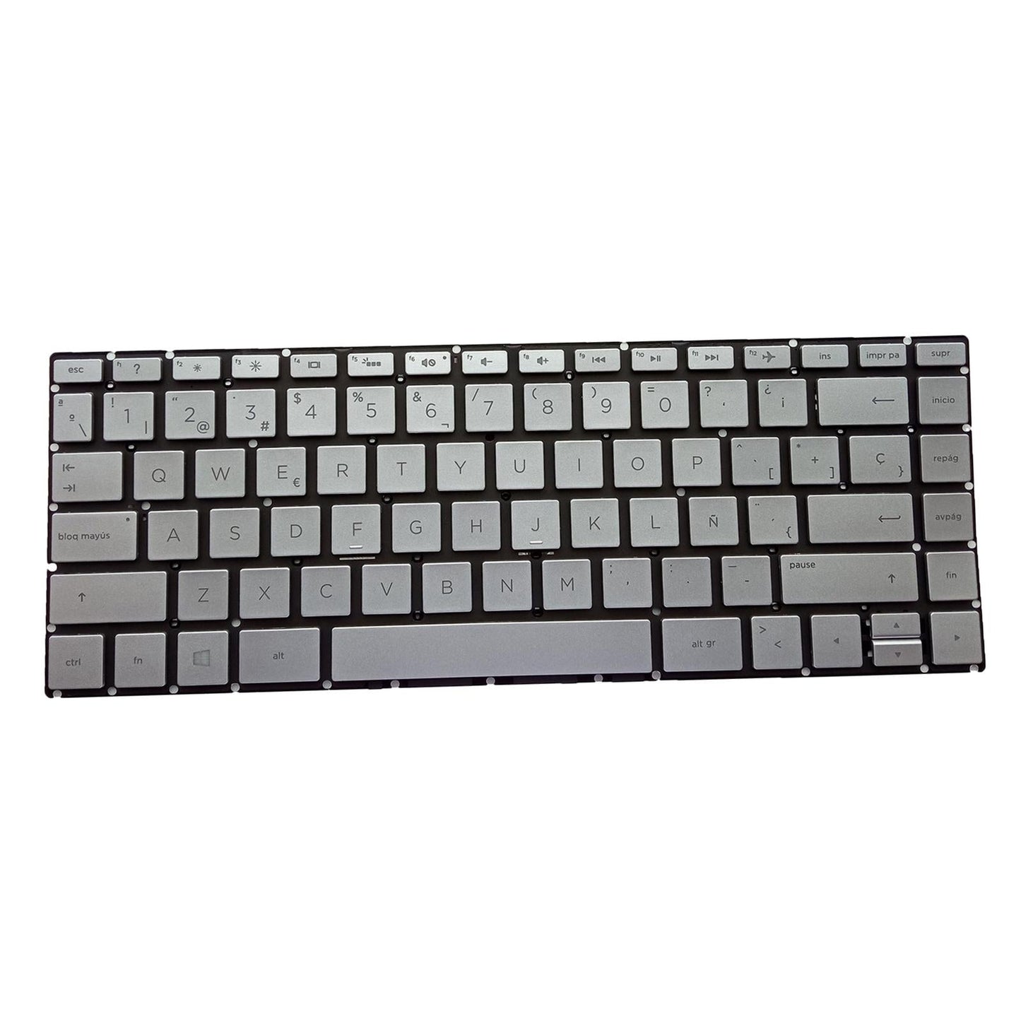 Laptop Keyboard Replacement Spanish for 14-Bk Tpn-W125 Silver Backlight