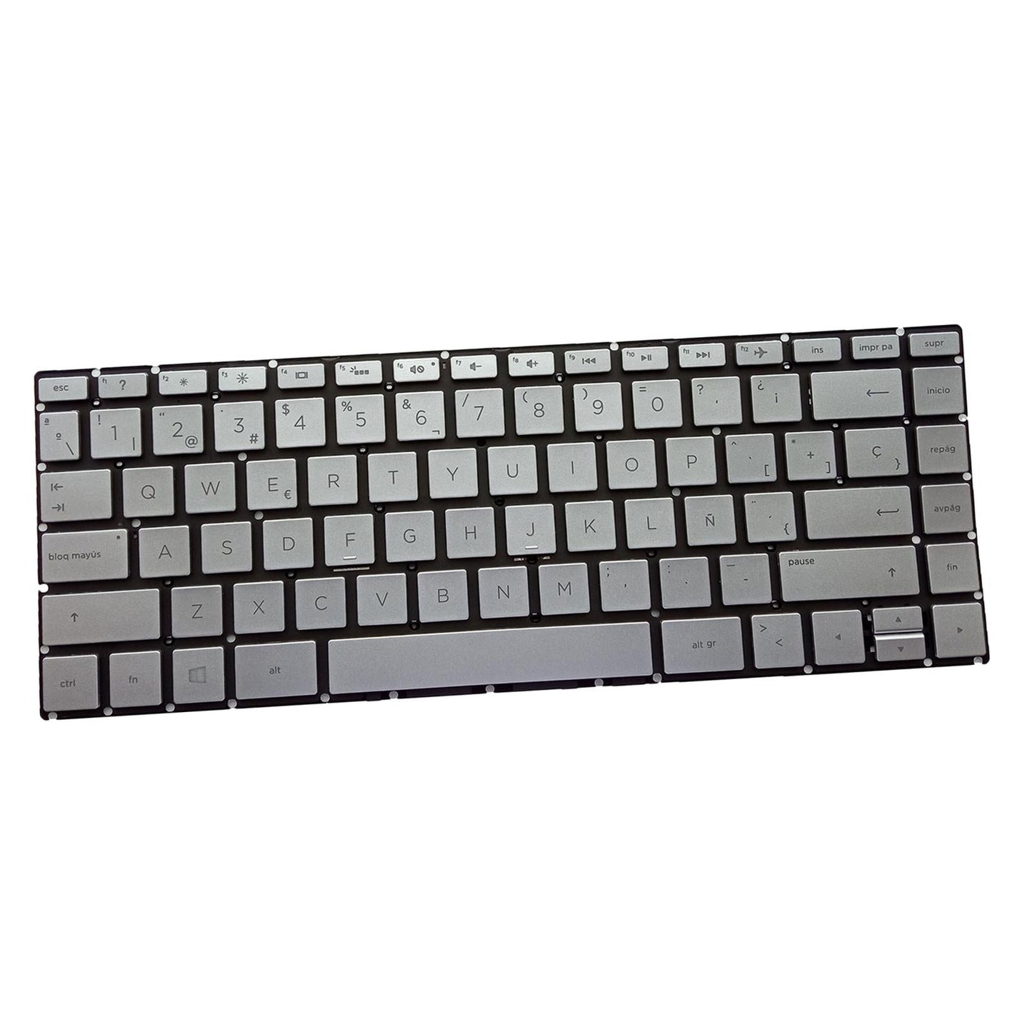 Laptop Keyboard Replacement Spanish for 14-Bk Tpn-W125 Silver Backlight