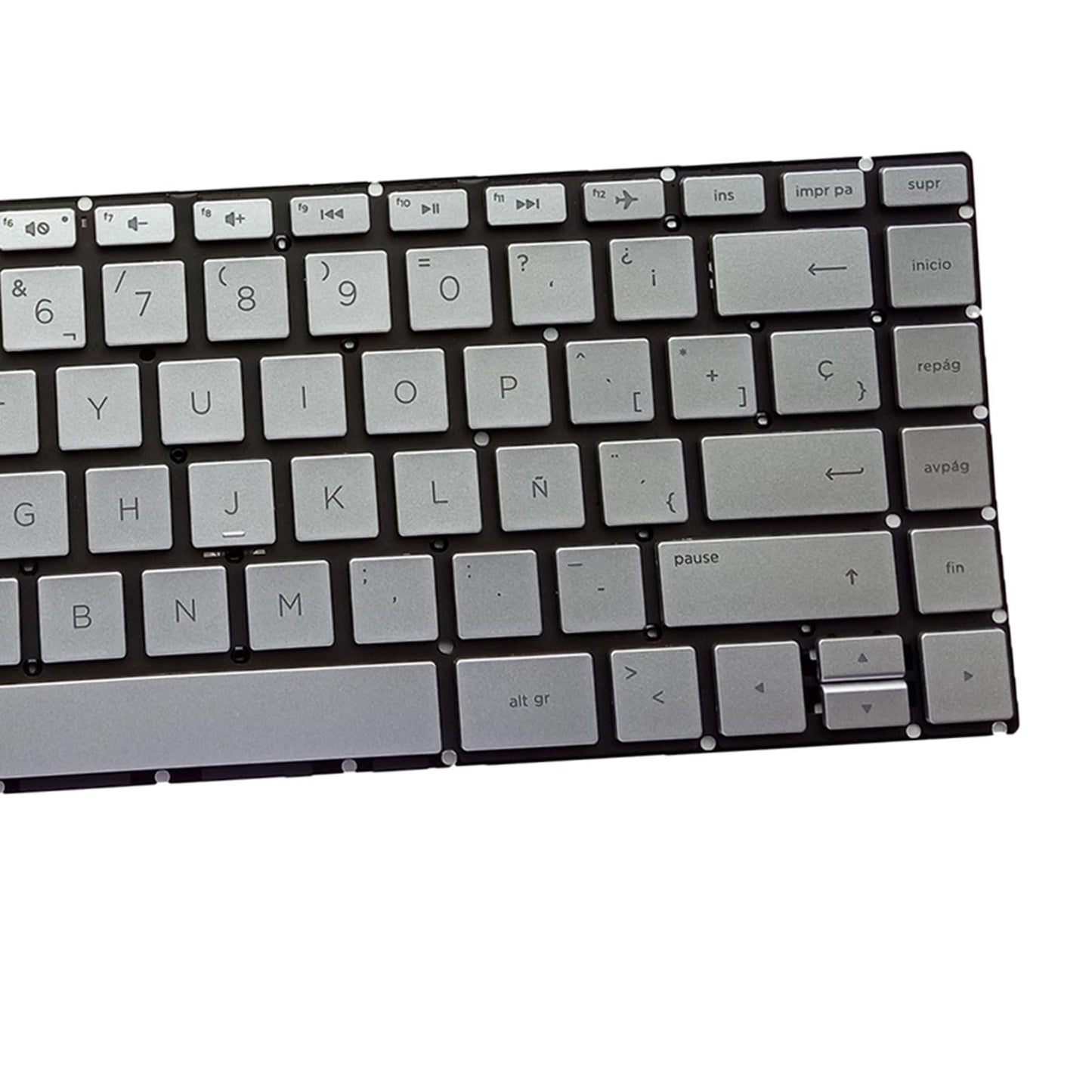 Laptop Keyboard Replacement Spanish for 14-Bk Tpn-W125 Silver Backlight
