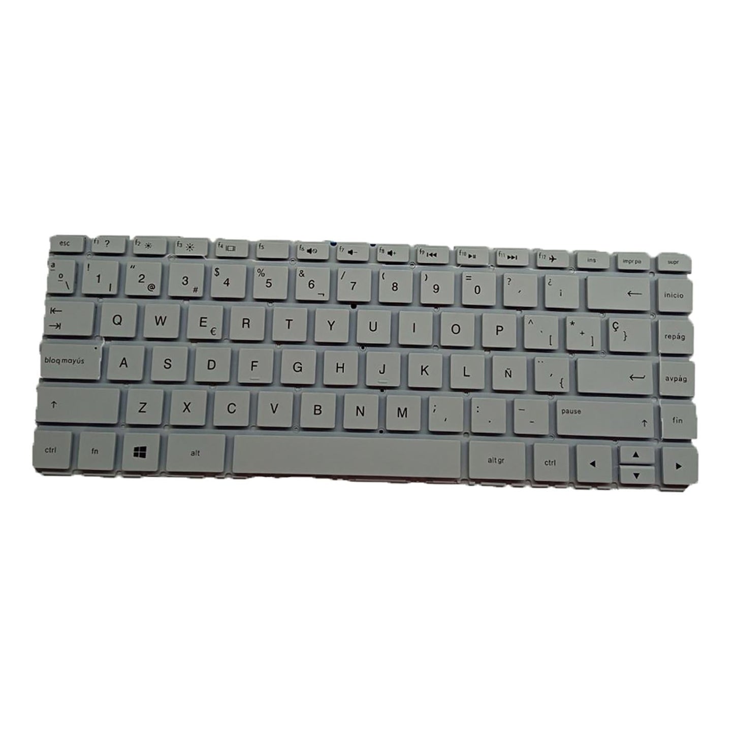 Laptop Keyboard Replacement Spanish for 14-Bk Tpn-W125 White No Backlight