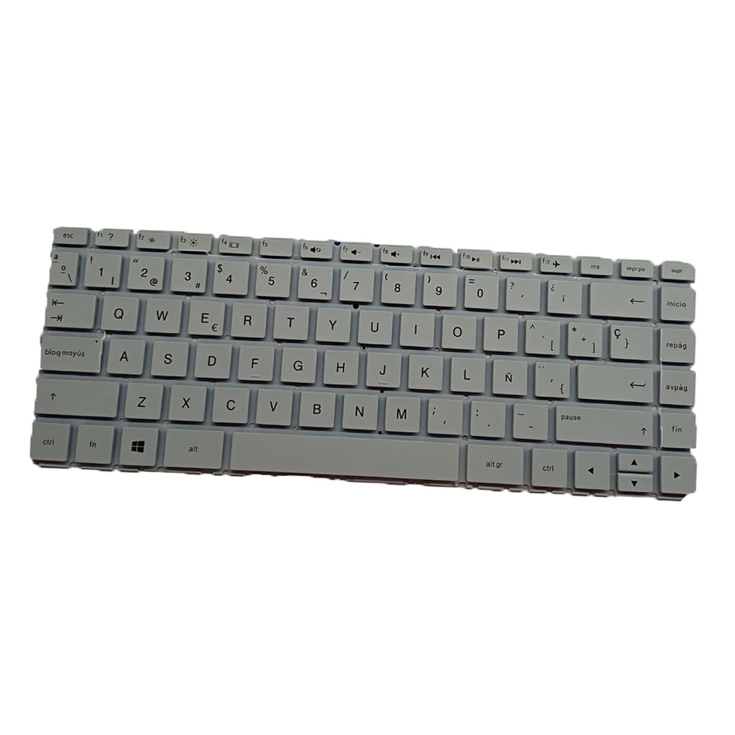 Laptop Keyboard Replacement Spanish for 14-Bk Tpn-W125 White No Backlight
