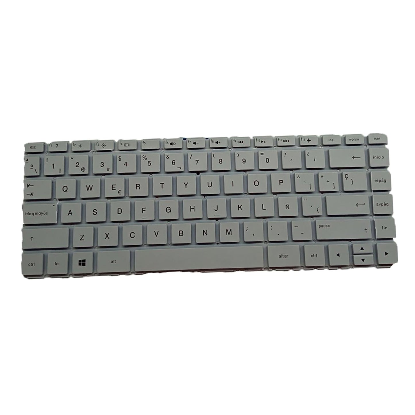 Laptop Keyboard Replacement Spanish for 14-Bk Tpn-W125 White No Backlight