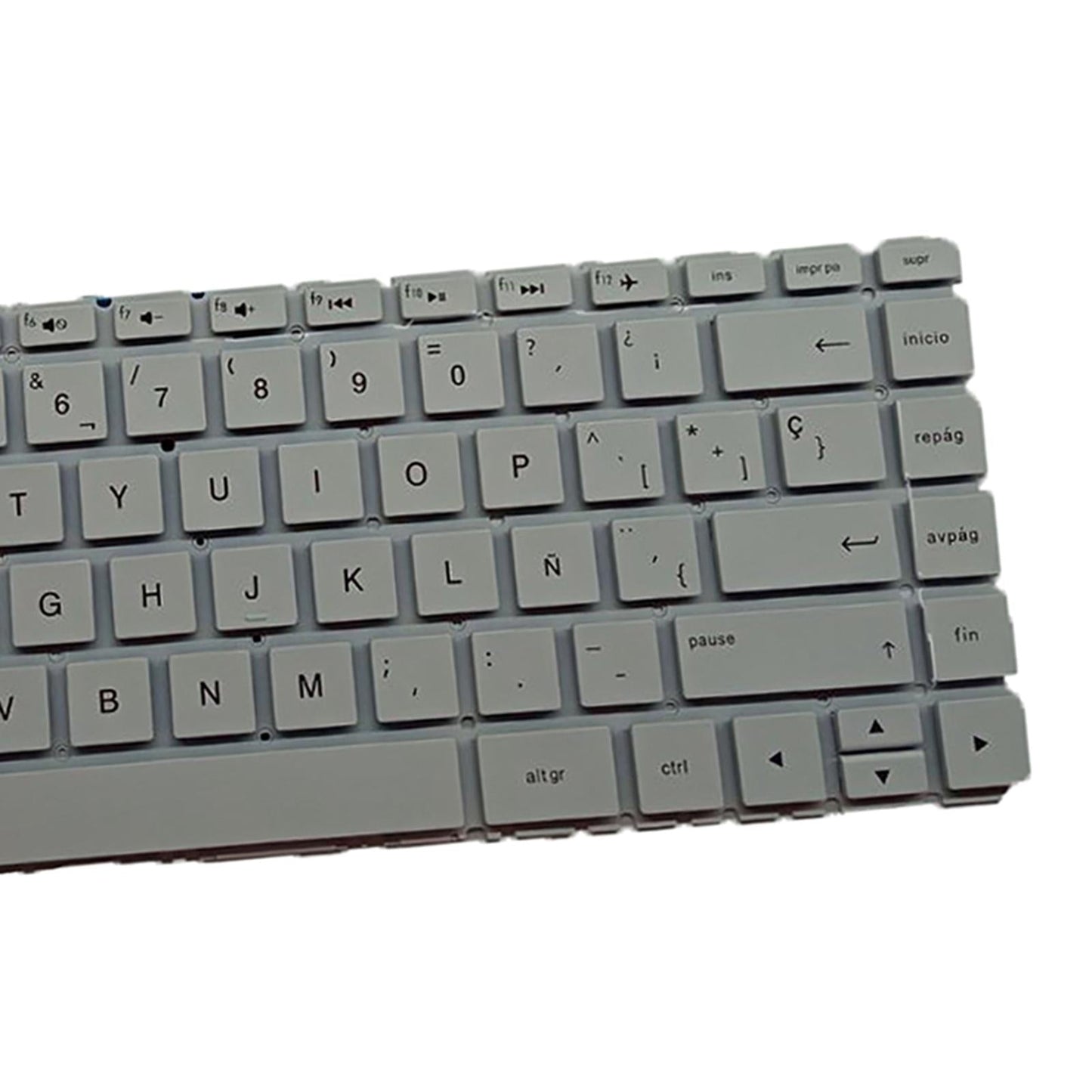 Laptop Keyboard Replacement Spanish for 14-Bk Tpn-W125 White No Backlight
