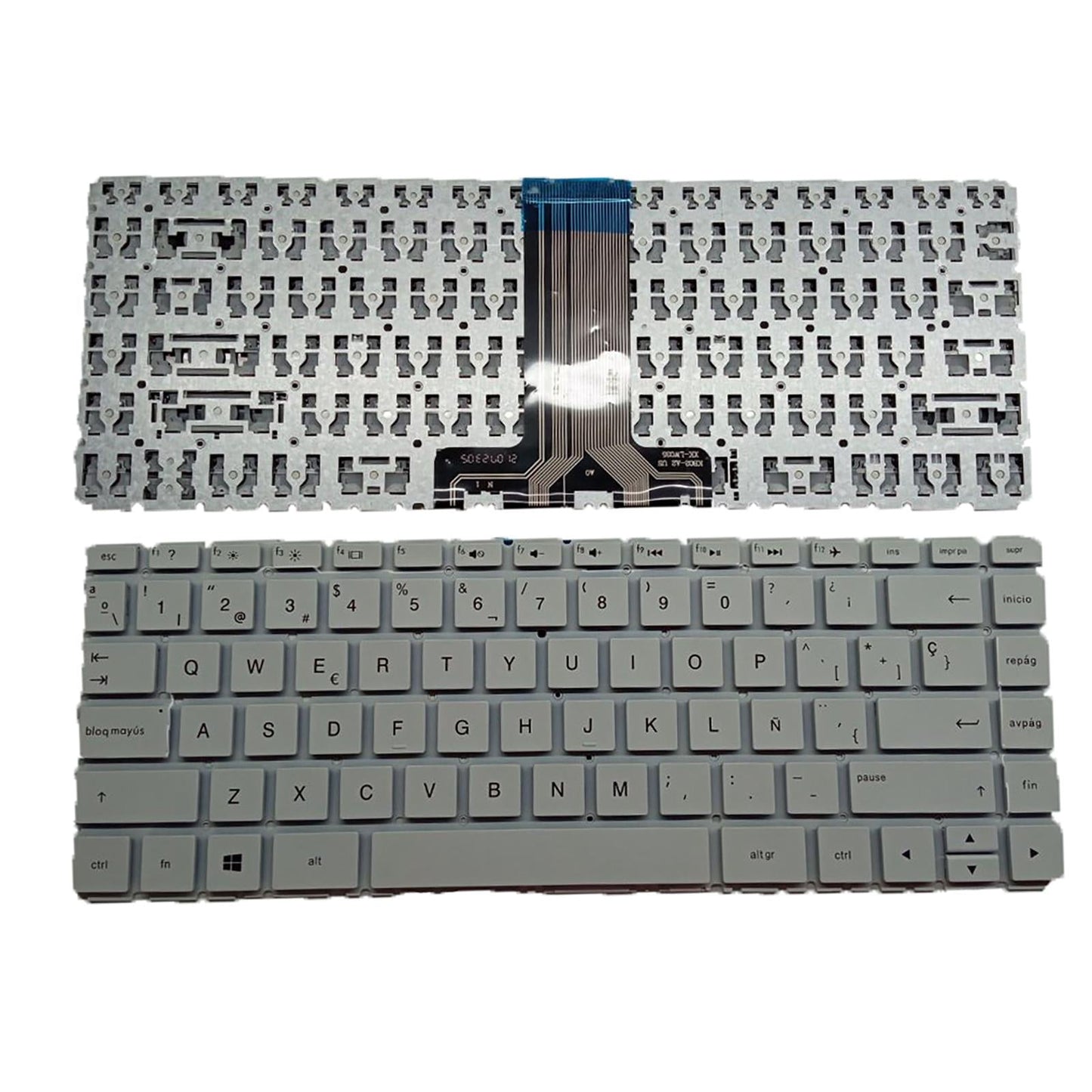 Laptop Keyboard Replacement Spanish for 14-Bk Tpn-W125 White No Backlight