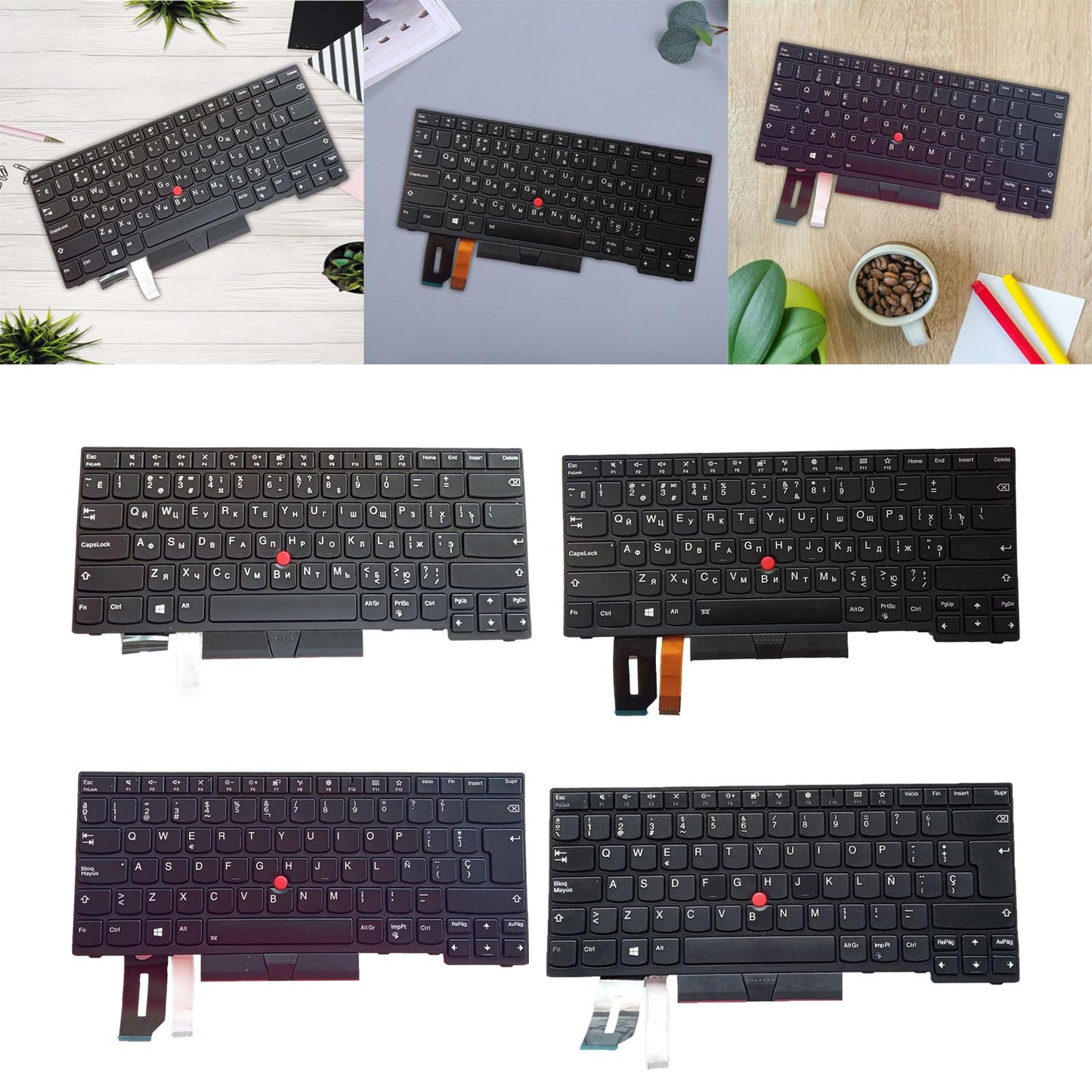 Russian Keyboard Russian Layout with Pointer for E480 E490 No Backlit