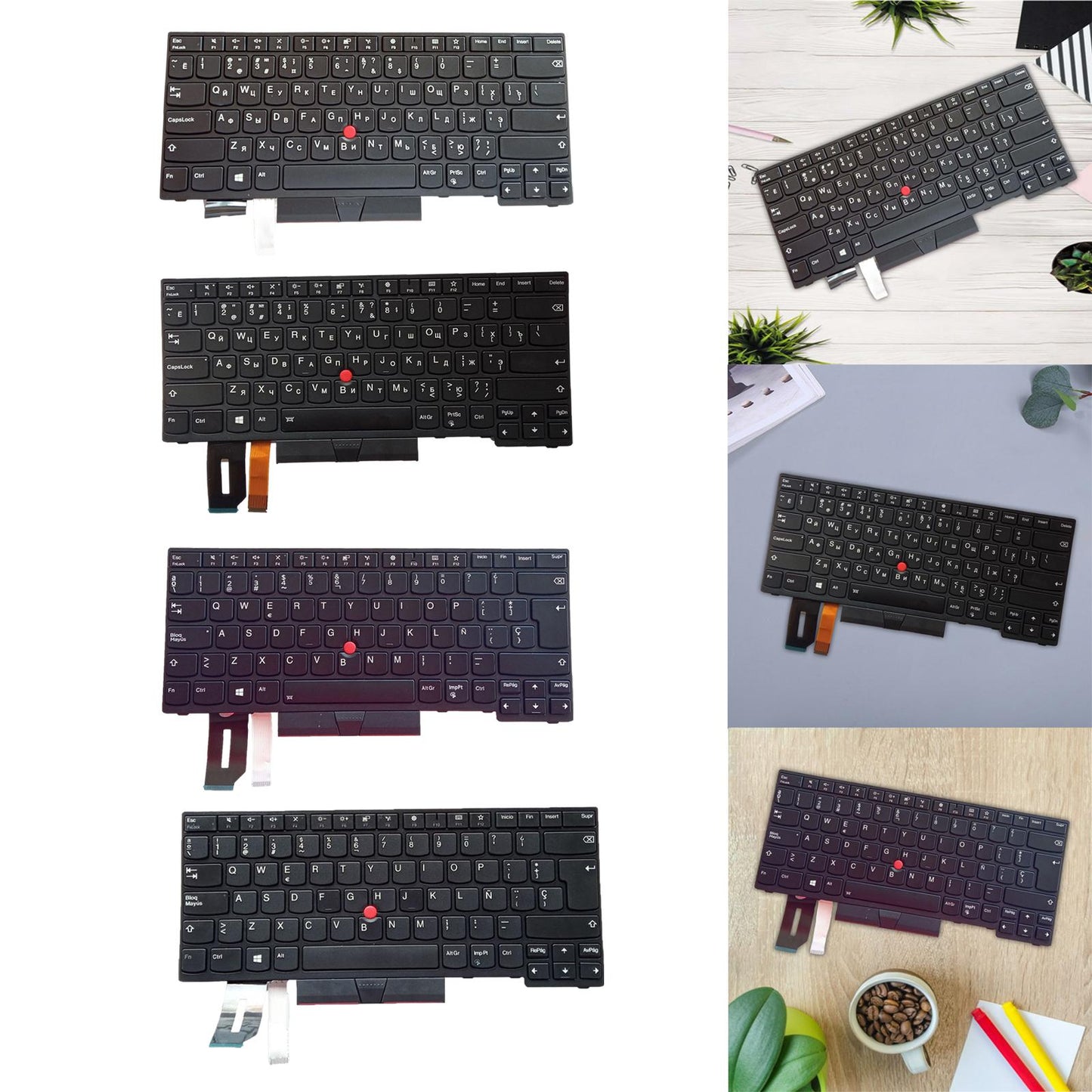 Russian Keyboard Russian Layout with Pointer for E480 E490 No Backlit