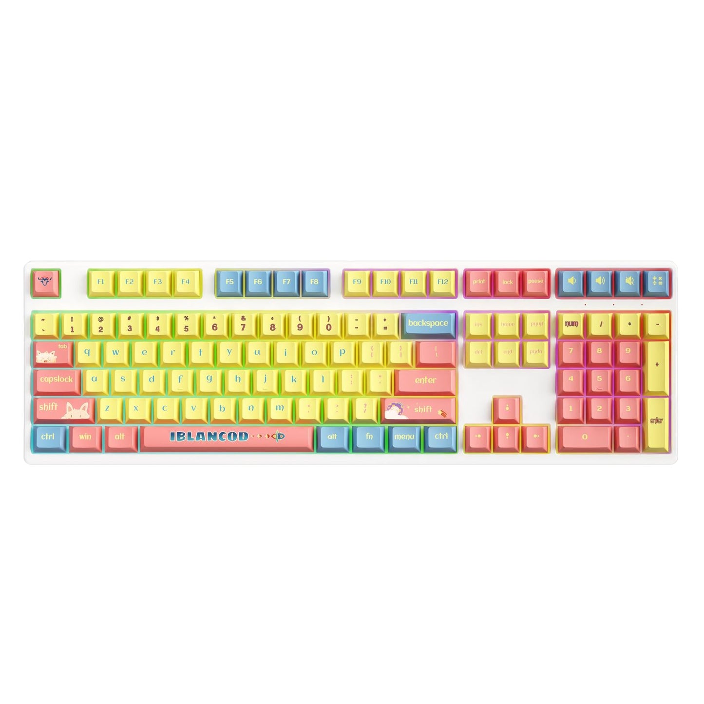 127 Keys Keycaps PBT for cross Mechanical Shafts Direct Replaces Durable