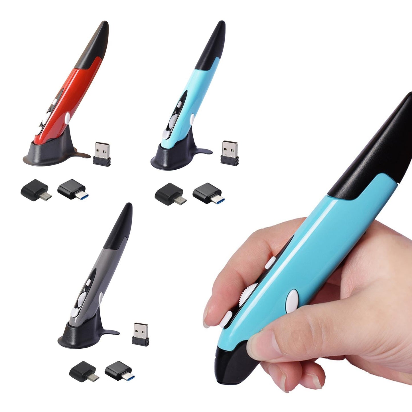 2.4G Wireless Mouse Pen Handwriting for Notebook Phone Laptop Red