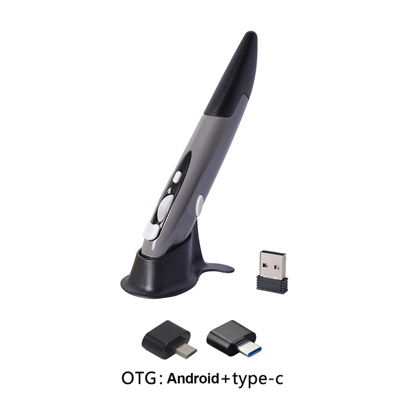 2.4G Wireless Mouse Pen Handwriting for Notebook Phone Laptop Gray