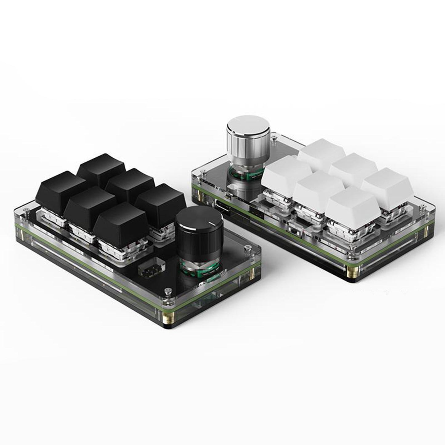 Programming macro Knob Keyboard Multifunctional Portable White