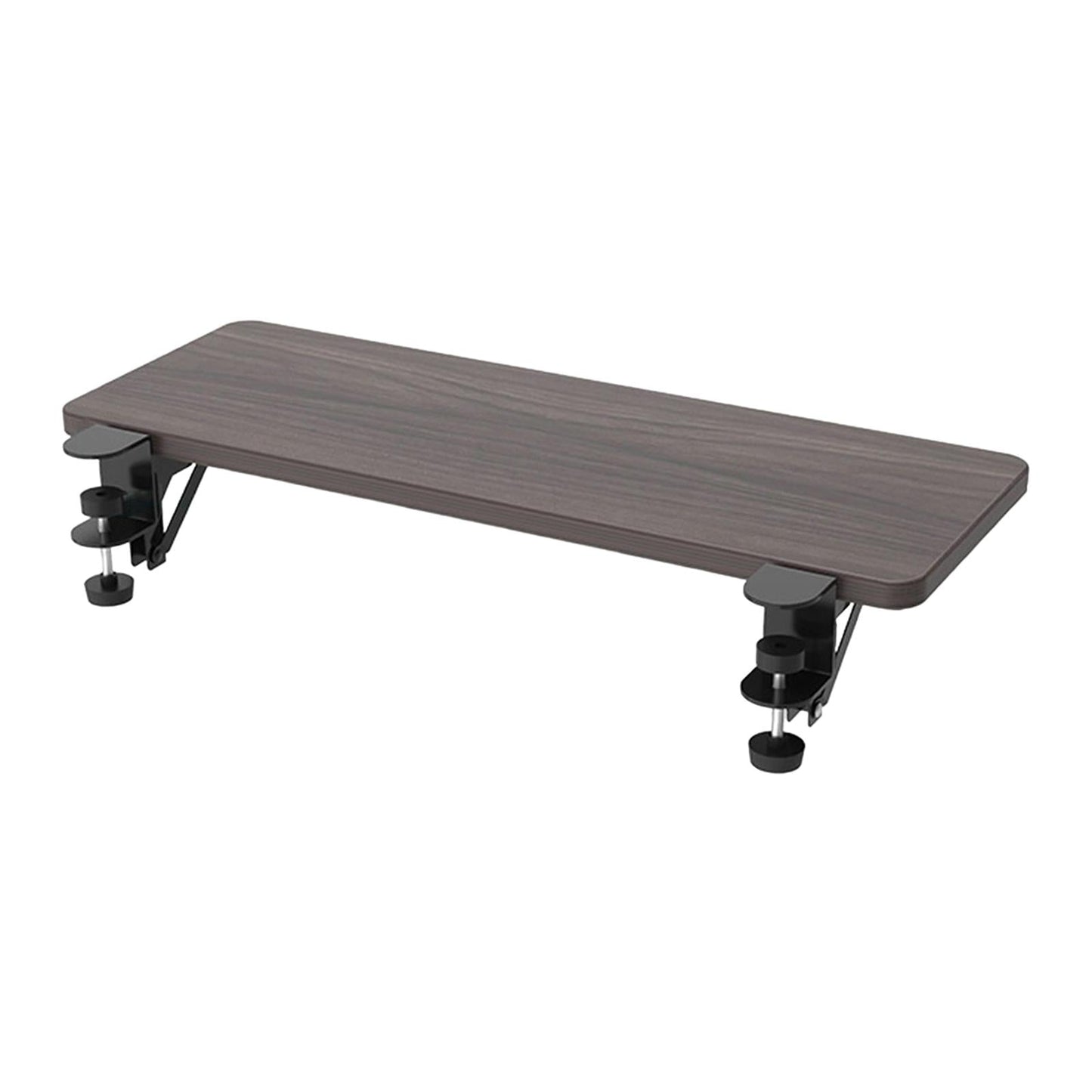 Clamp On Keyboard Tray Arm Wrist Rest Shelf ,55x24cm Wood Professional